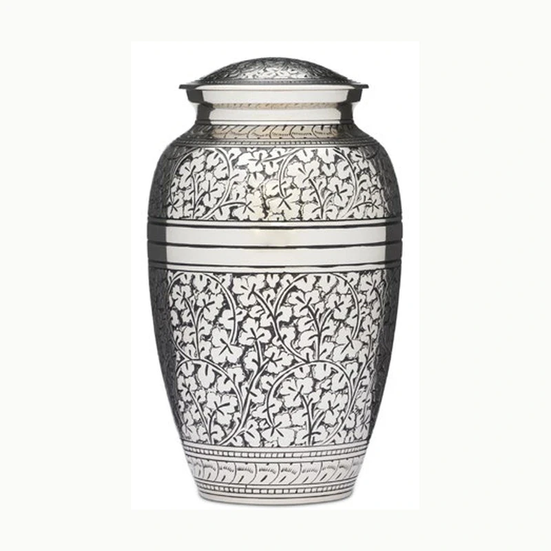 Silver Acorn Leaf Urn — original supplier catalogue image