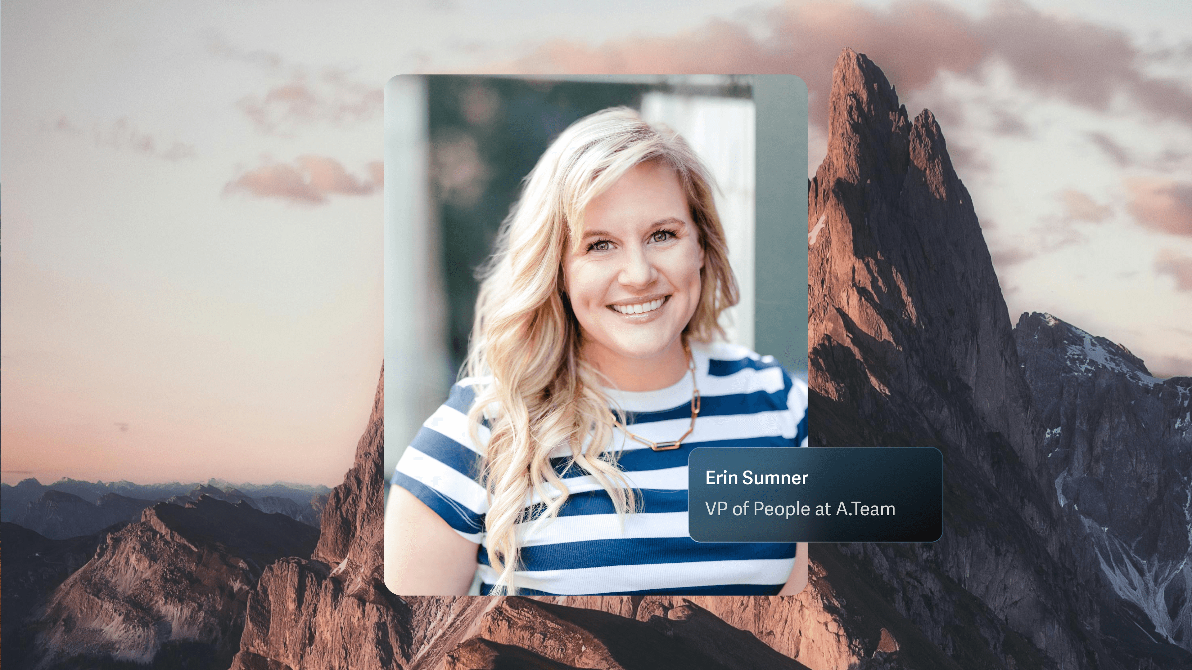 A.Team VP of People, Erin Sumner