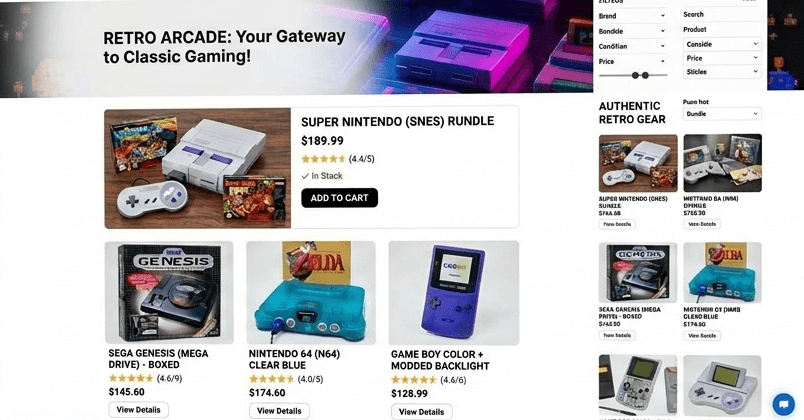 Retro Gaming Console Brand | High AOV Nostalgia Market