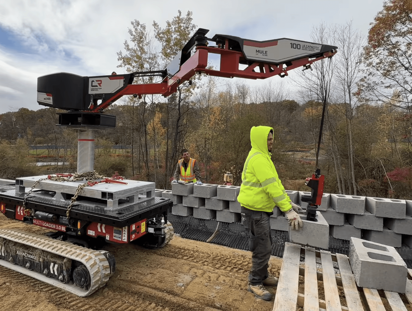 Keystone Retaining Wall Block Install with MULE MZ100