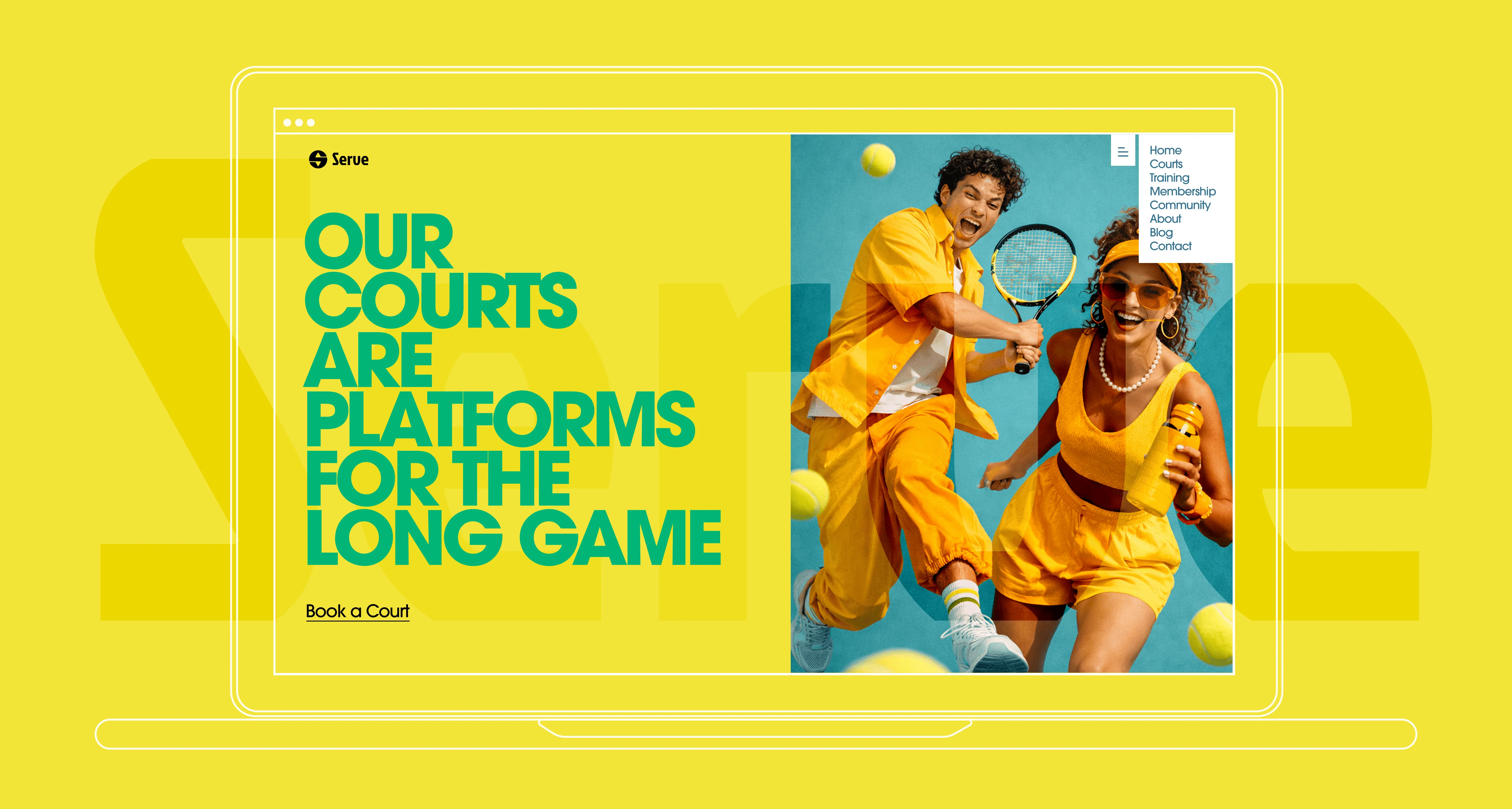 Serue sports website design preview