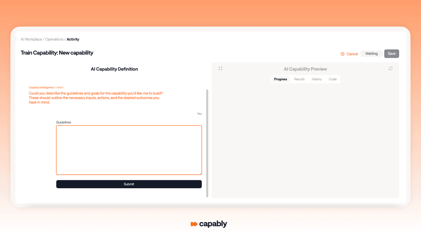 create your own ai capability