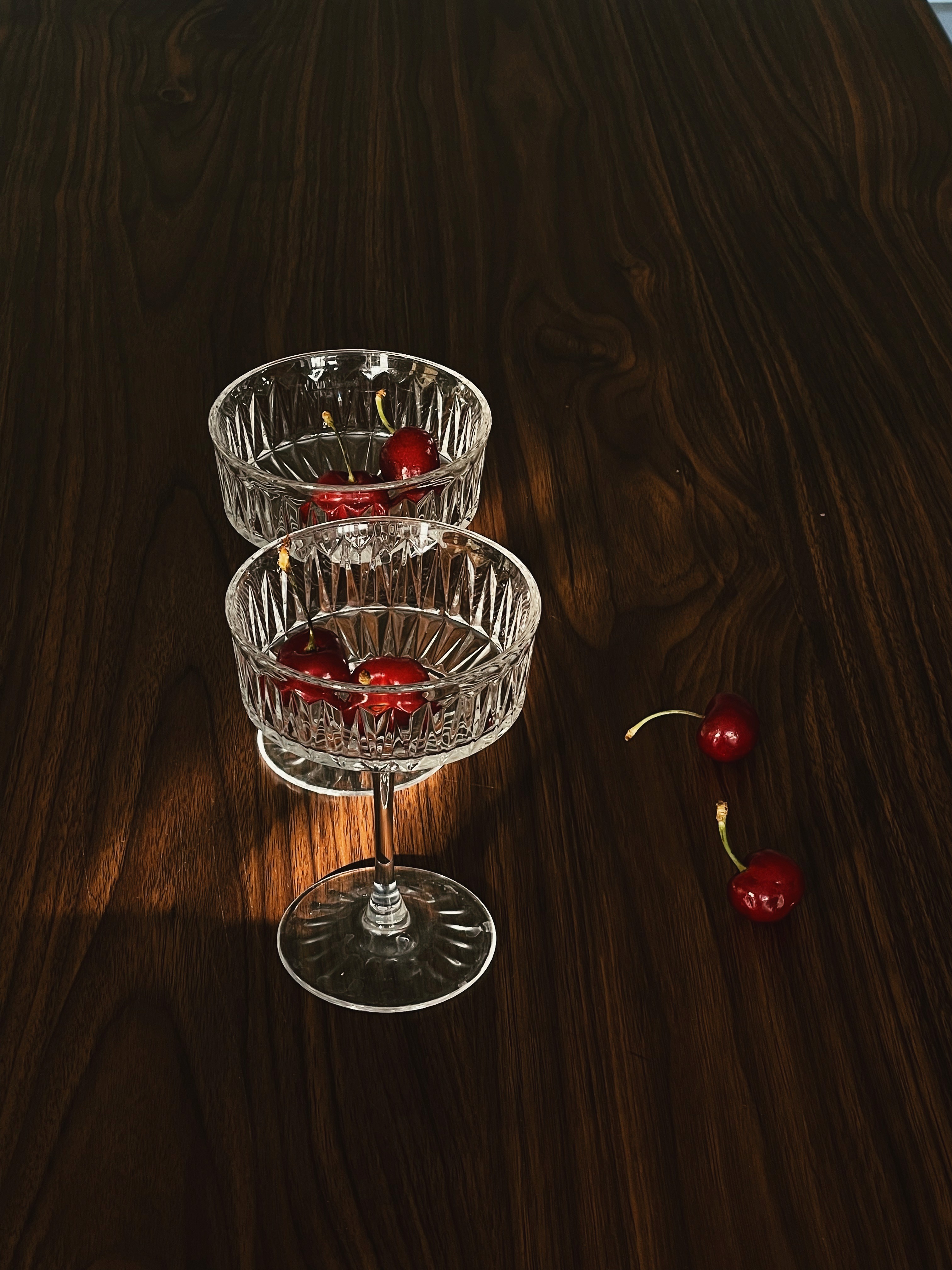 Product photography and ugc content for a makeup brand with two drink glasses