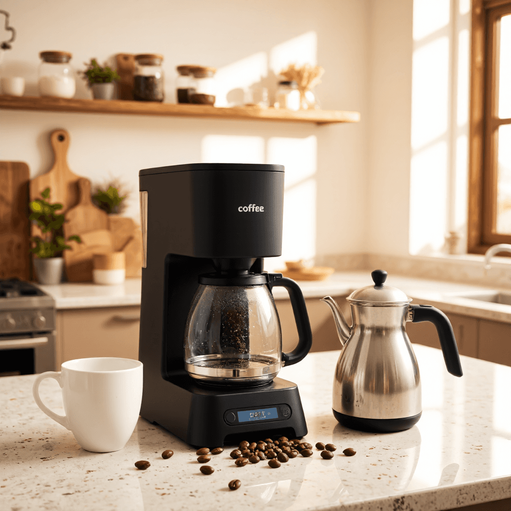 product photography of coffee maker