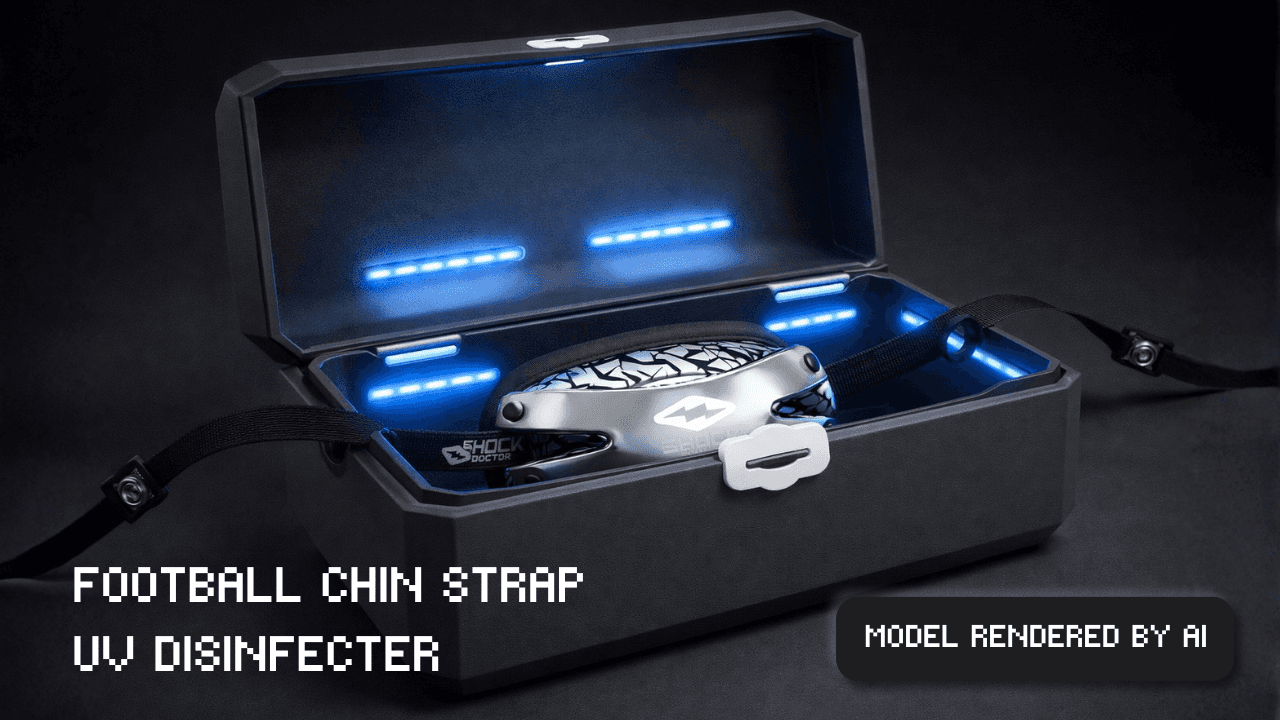 football chin strap disinfecter