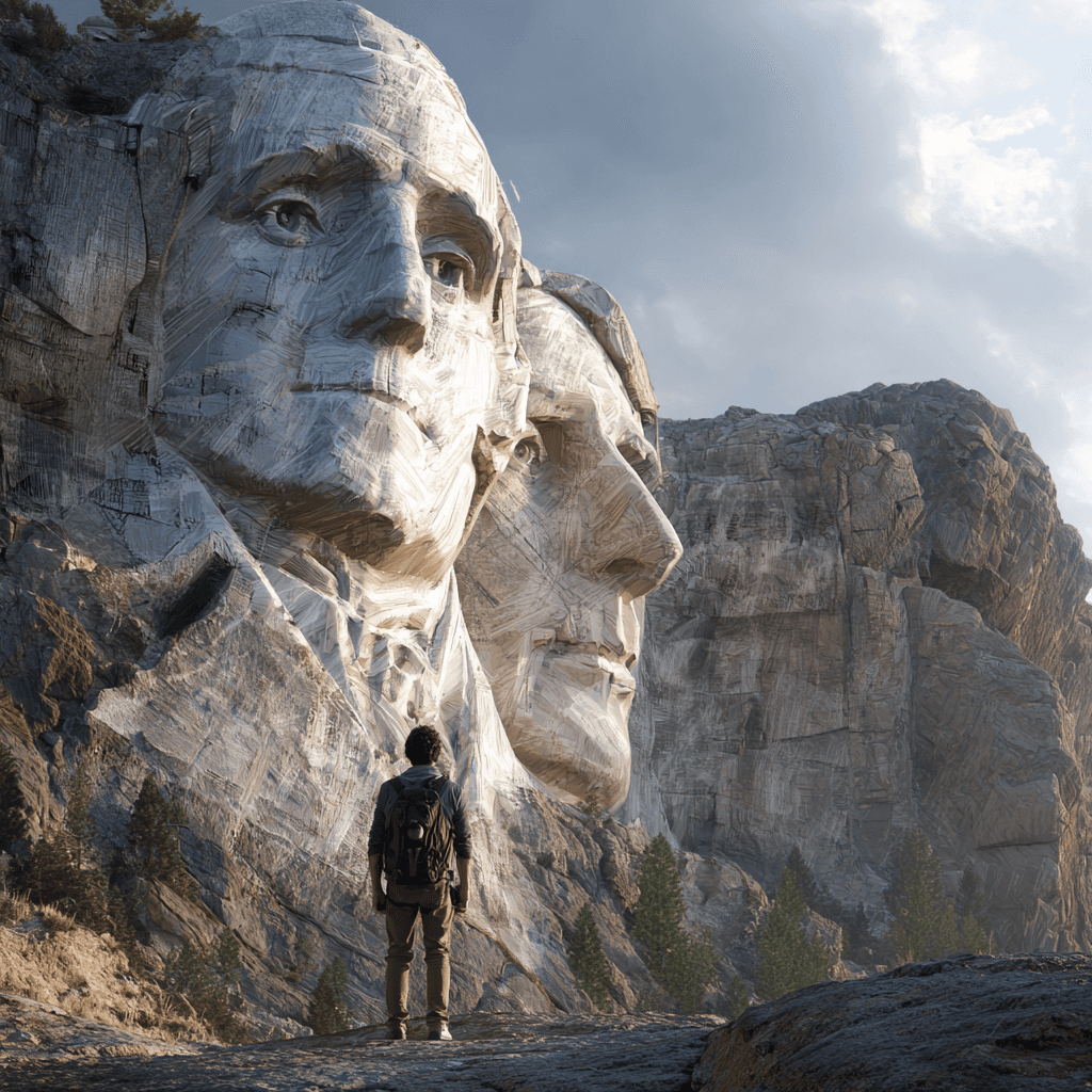 Solo traveler admiring Mount Rushmore, symbolizing Prepared Travel’s detailed, allergy-safe itineraries for every type of explorer.