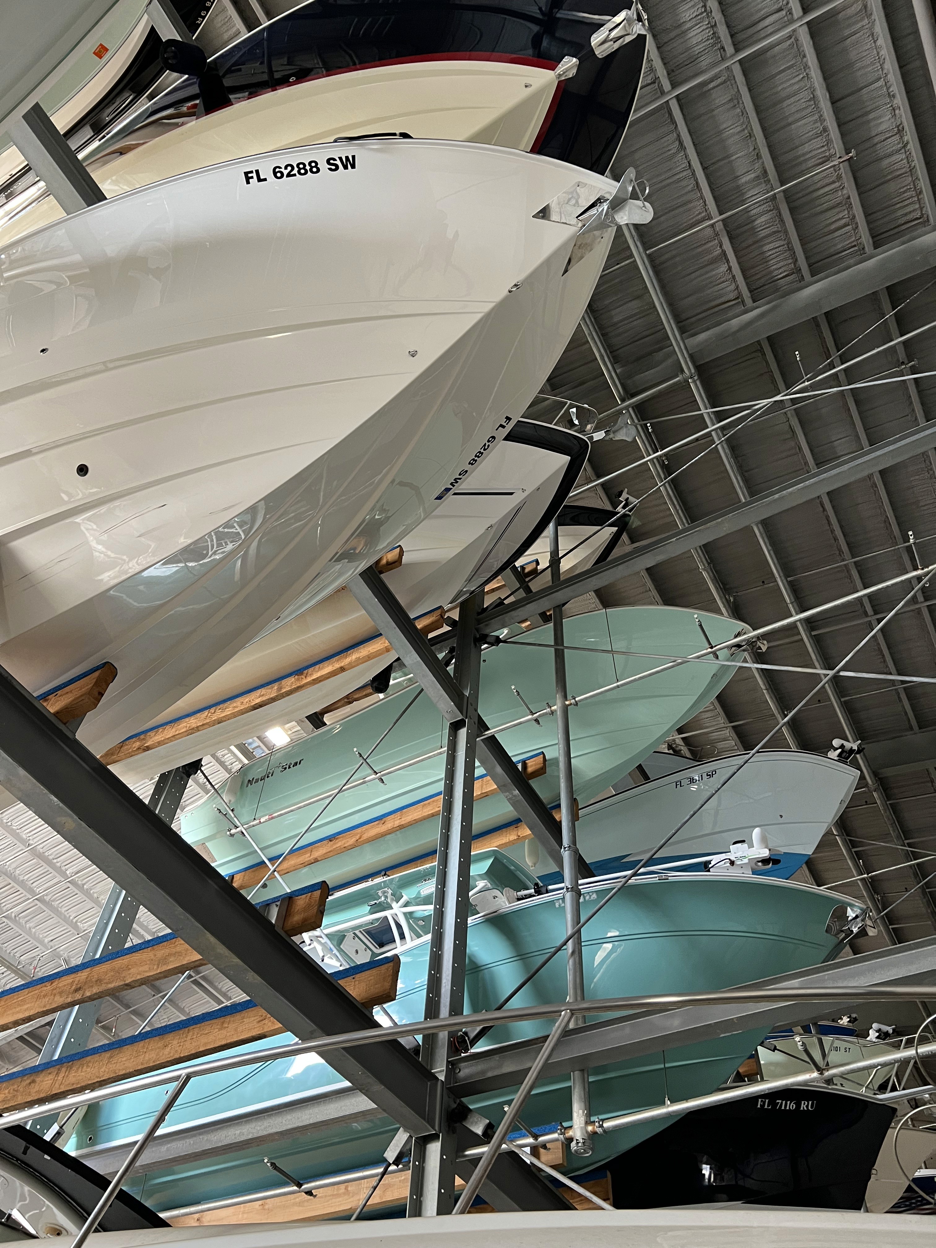 boats in dry storage St. Augustine Shipyard