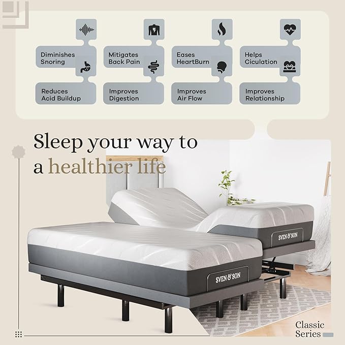 Built with premium materials, the sven and son adjustable bed ensures lasting comfort and support.