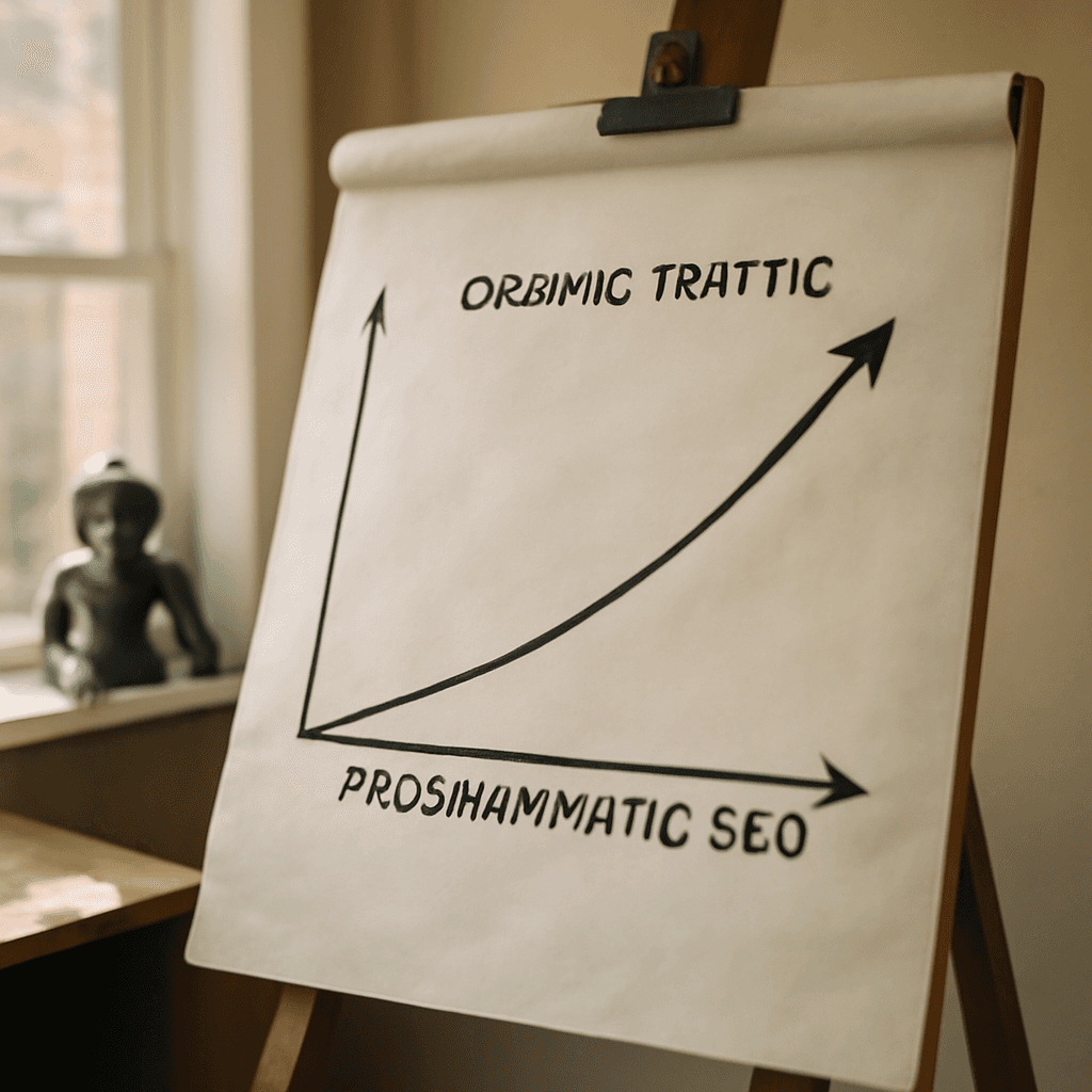 graph showing increase in organic traffic due to programmatic SEO implementation