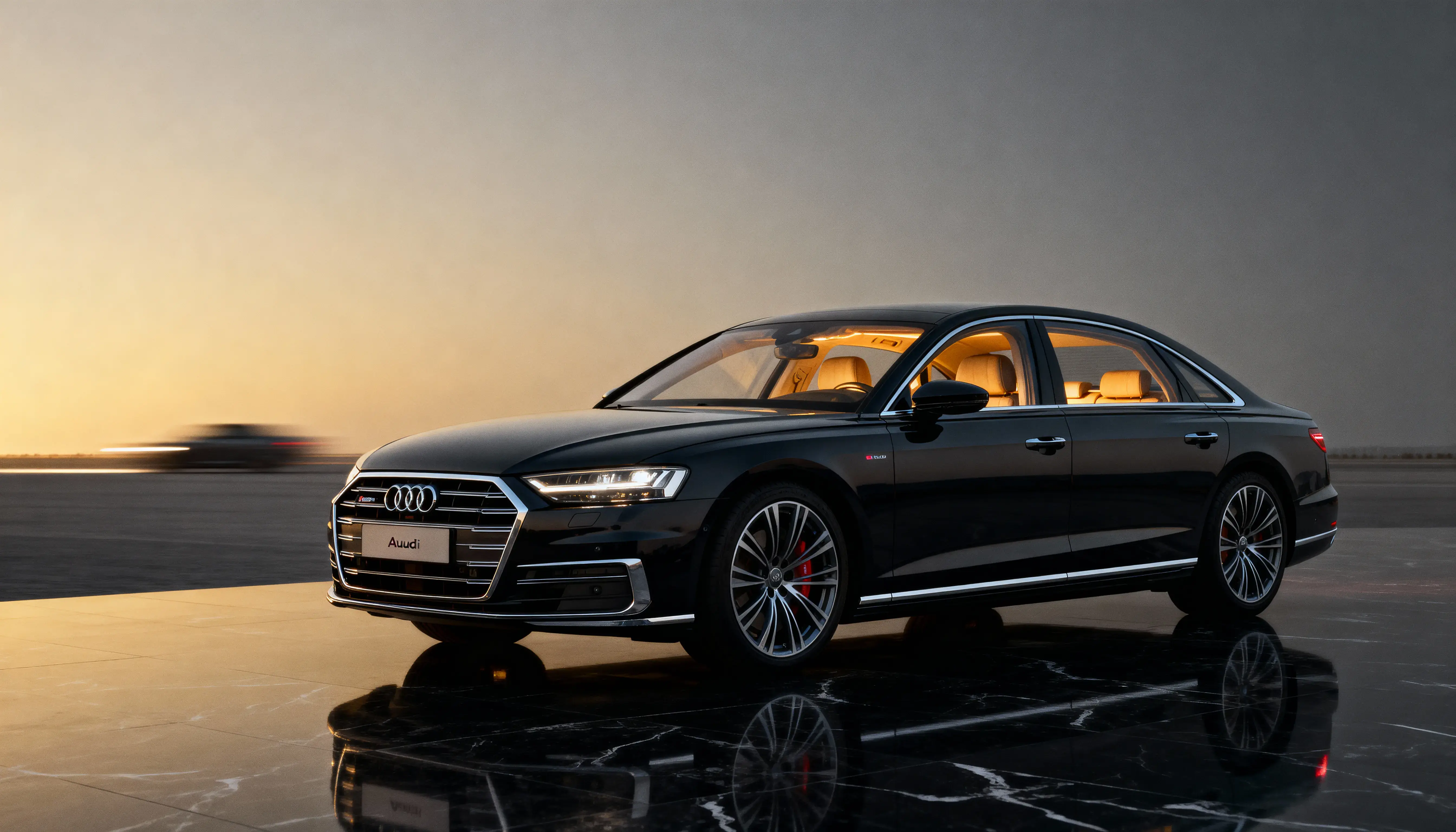 High-rise office building with sustainable design features