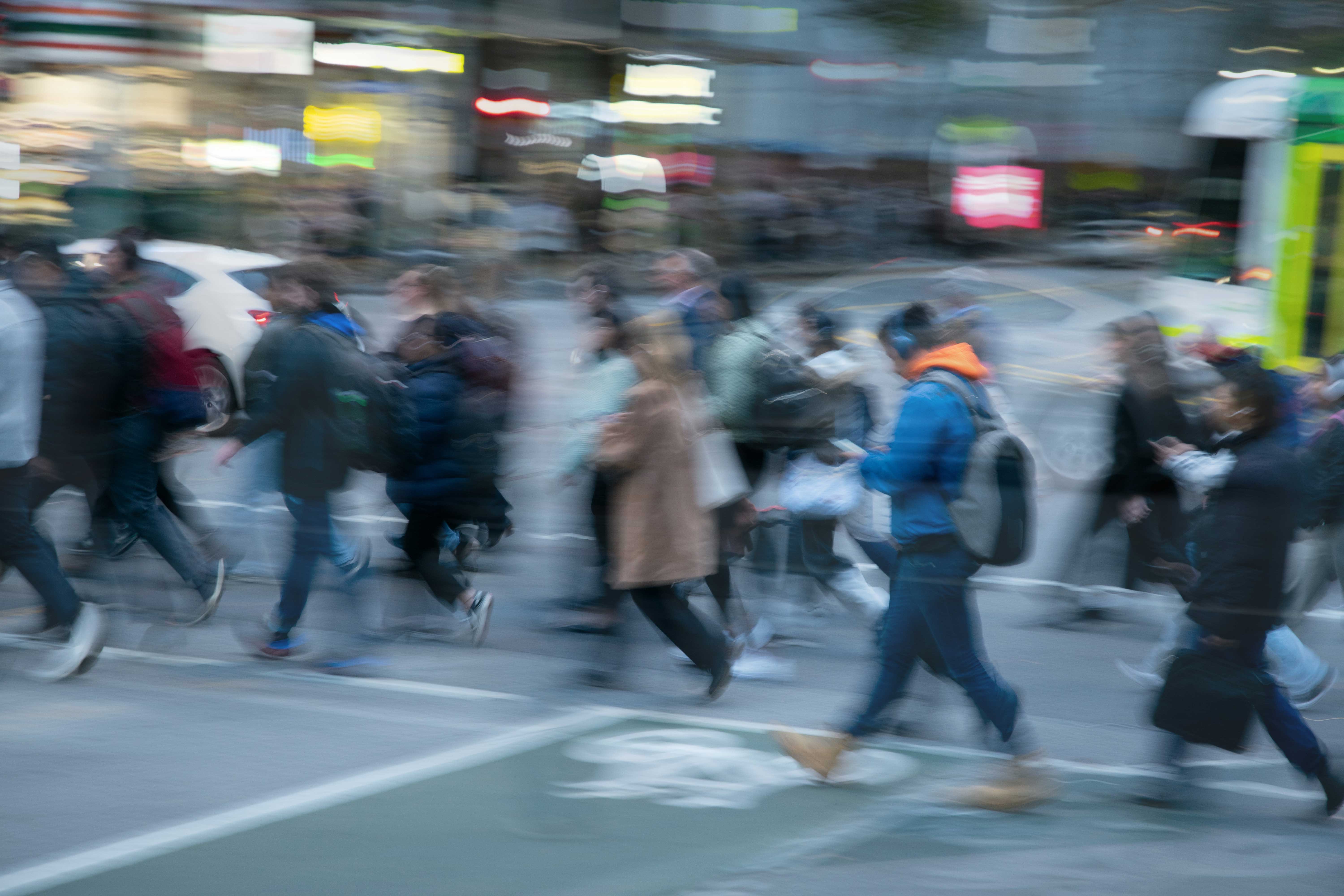 Photo of a crossing with tram