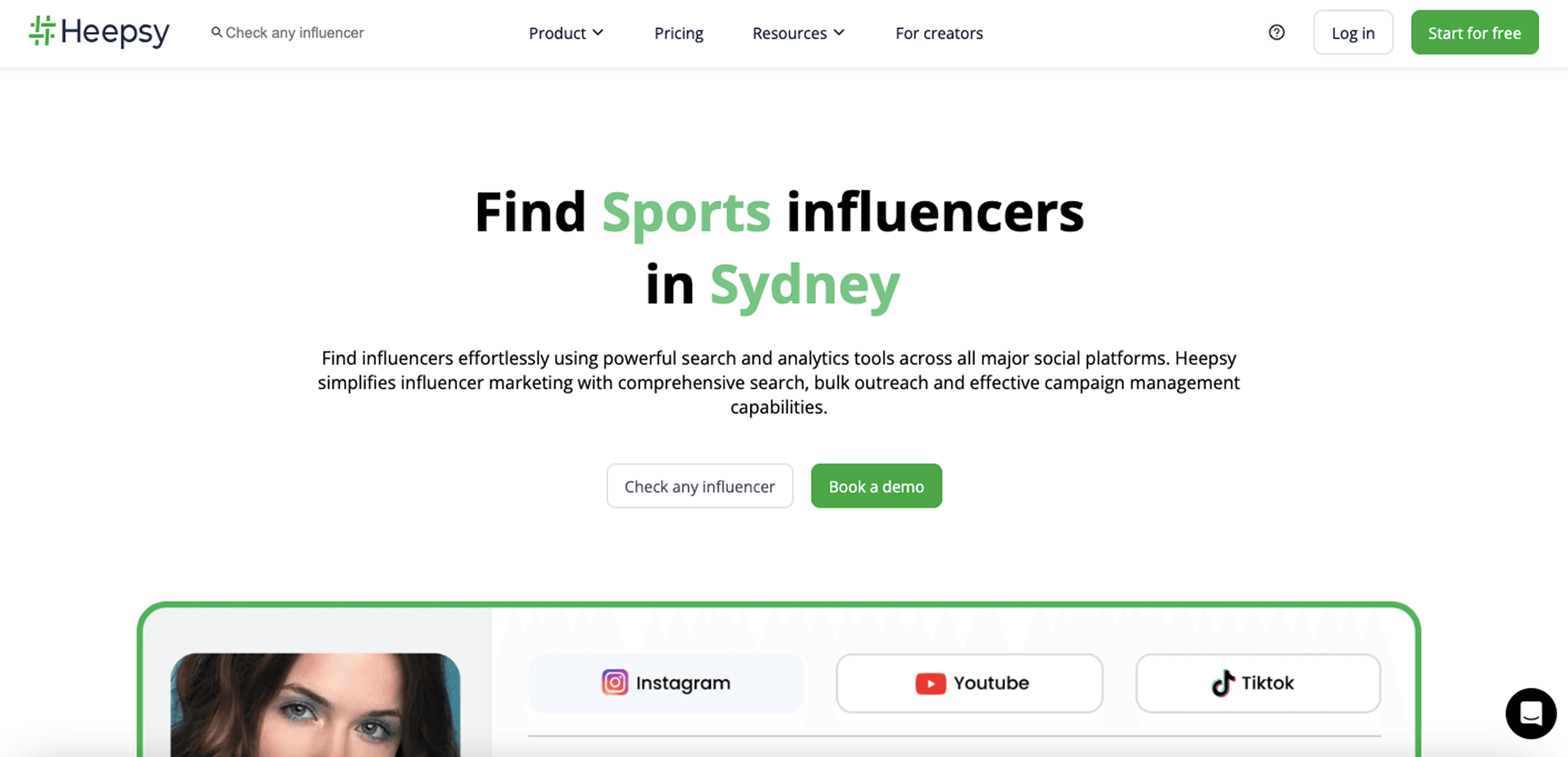 Heepsy influencer marketing platform