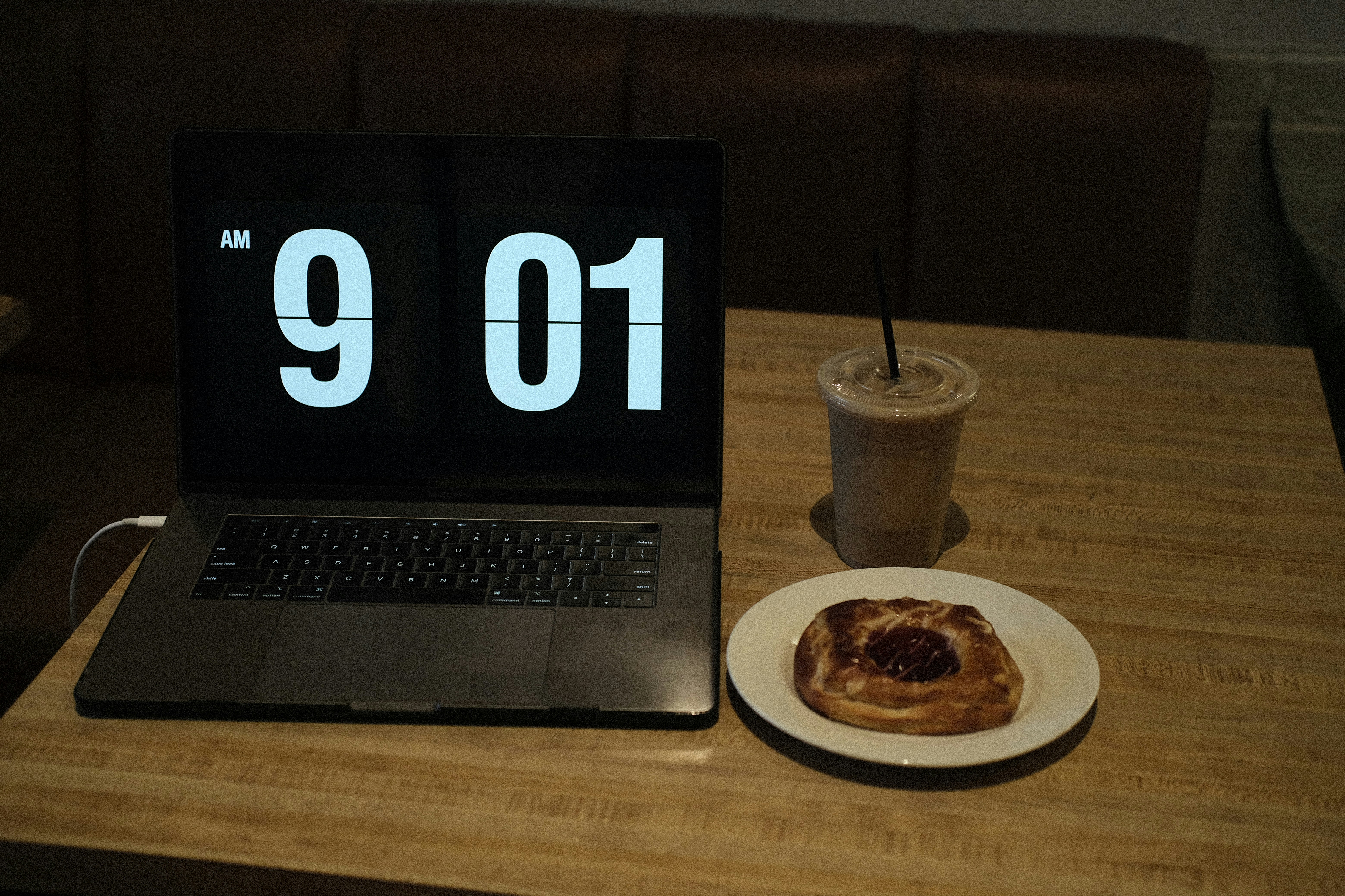 Digital Clock and Food