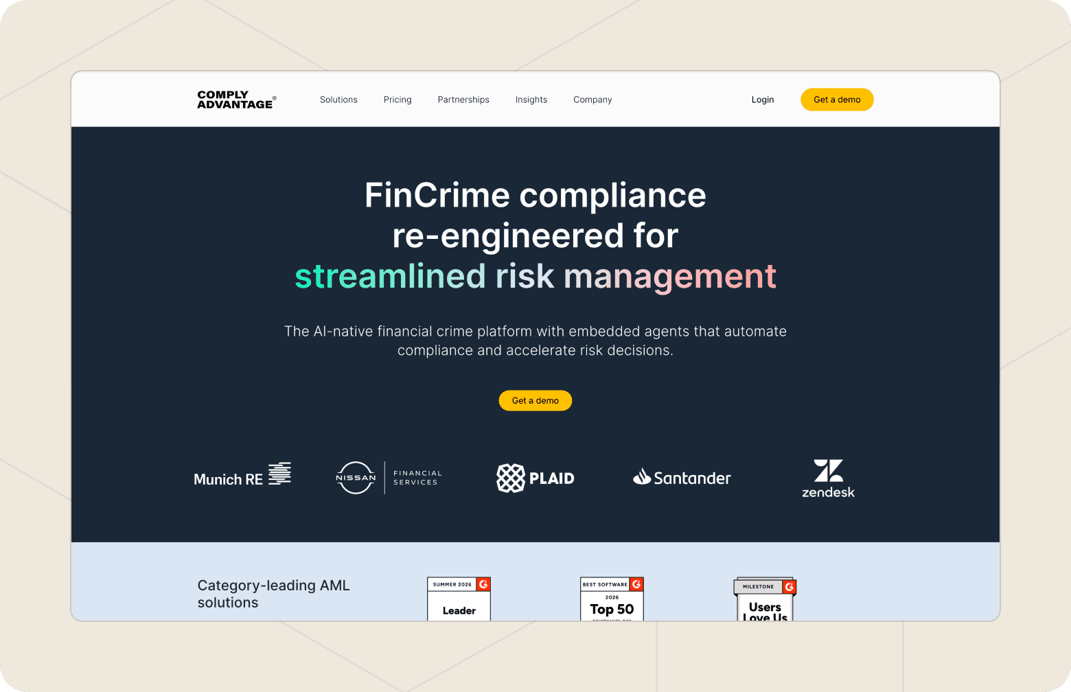 ComplyAdvantage website