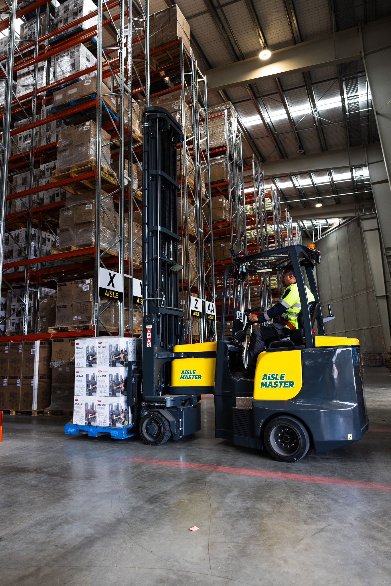 Factory and building icon on bright green background representing fast fulfillment