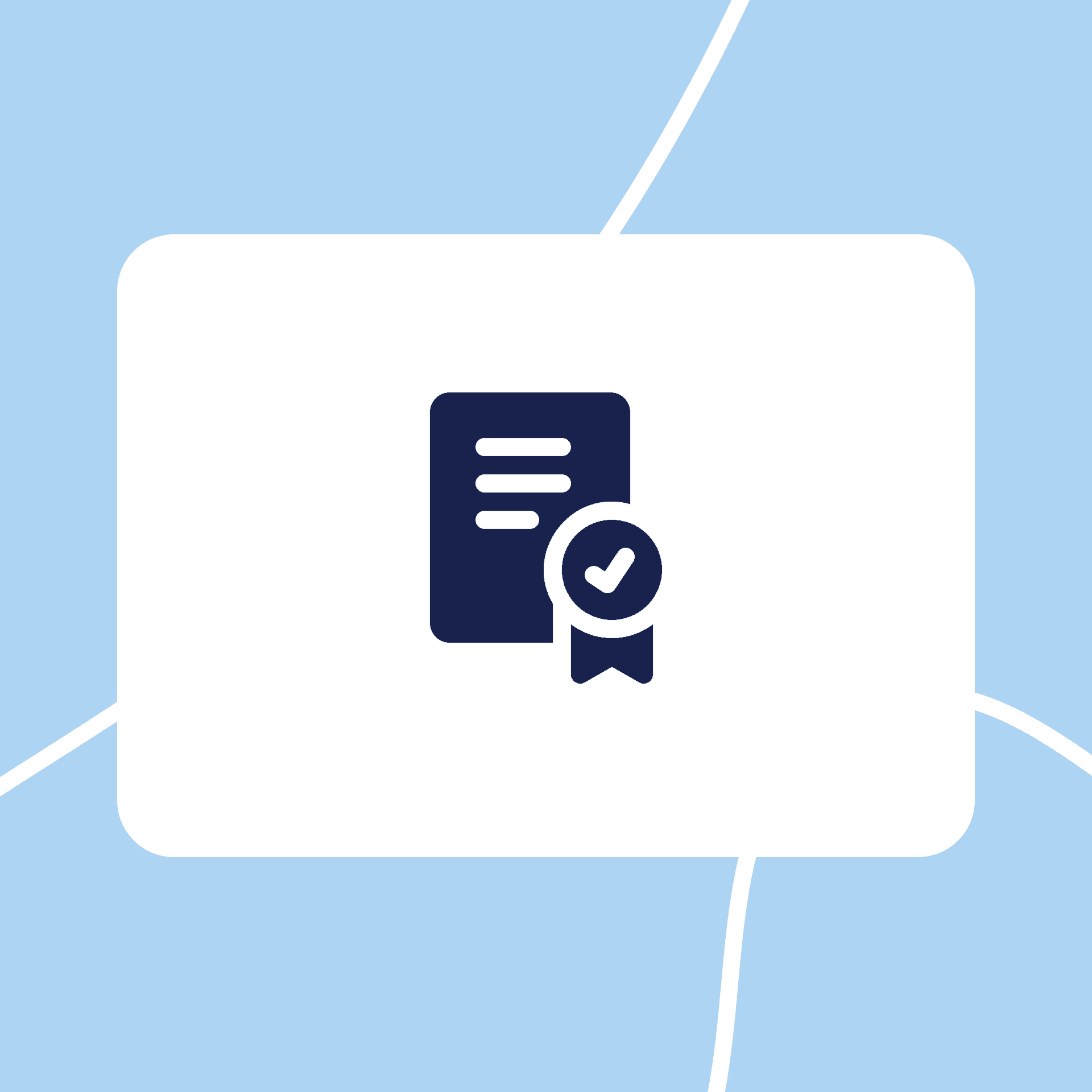 Document with checkmark, certification icon
