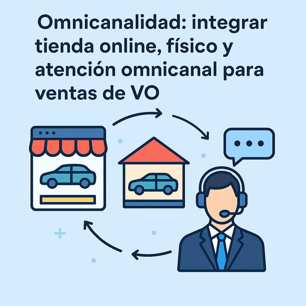 Omnichannel sales integration: online, physical store, and customer service.