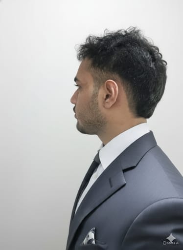 Portrait of portfolio creator – front view