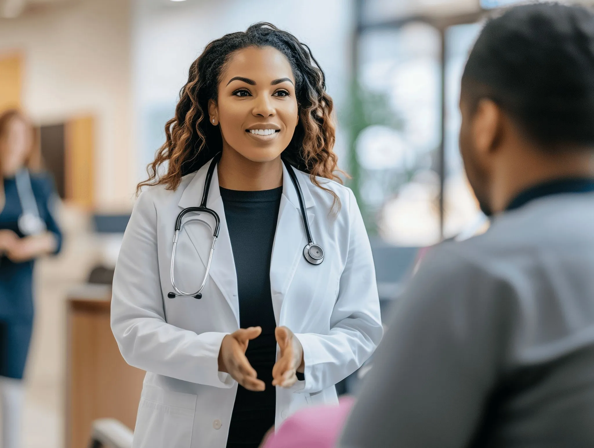 Doctor speaking with a patient