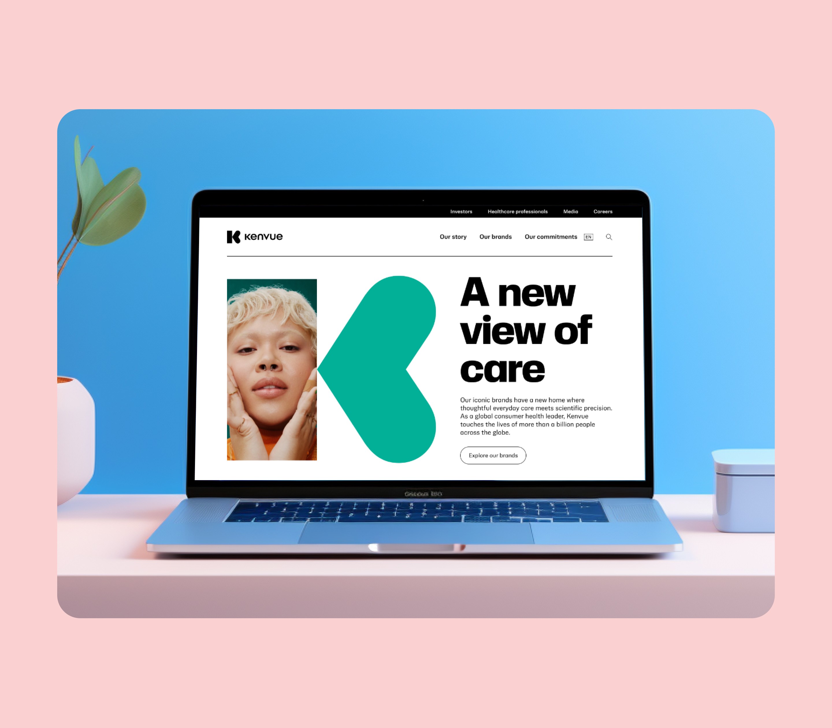 hero image of a website on a laptop