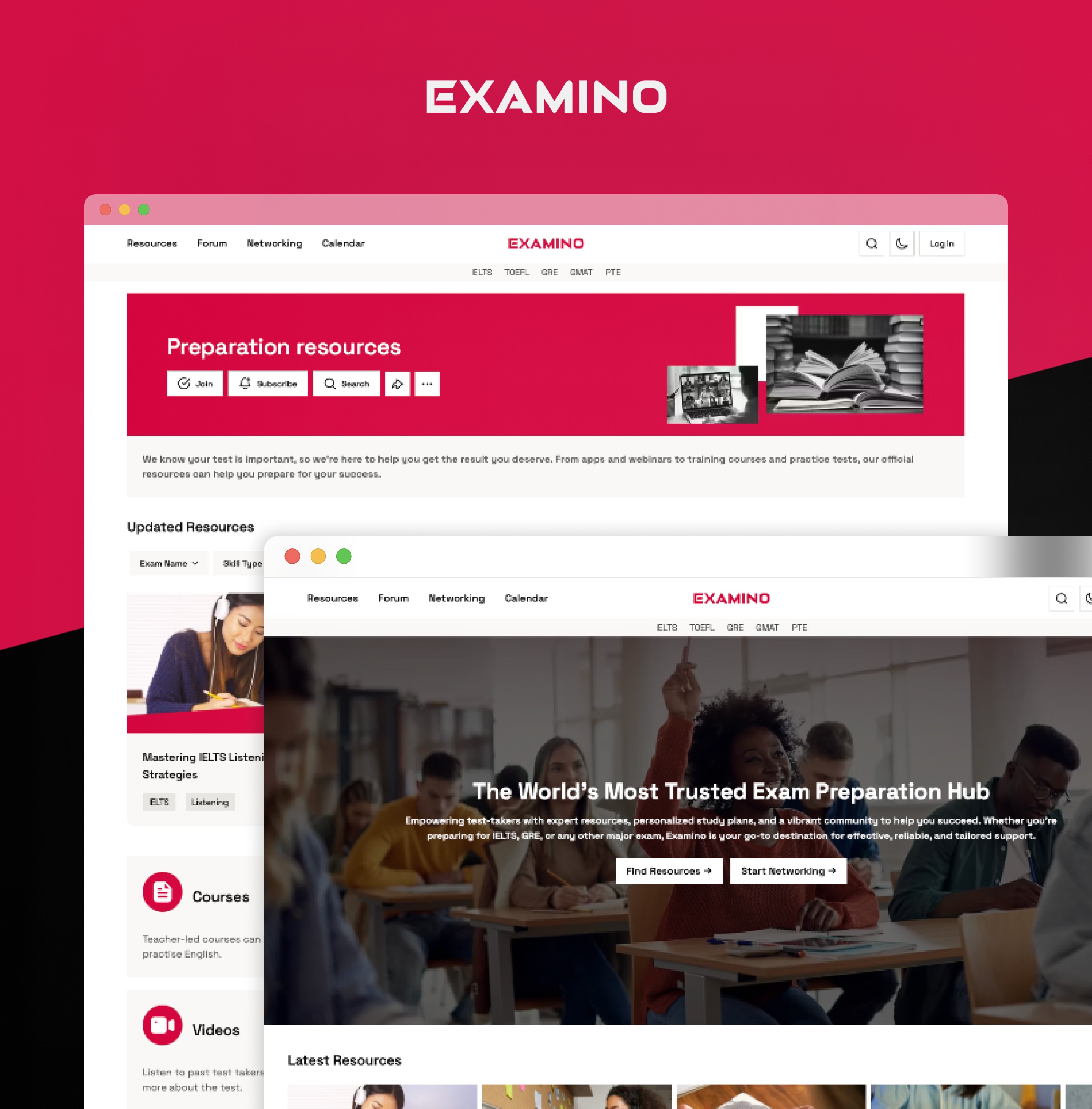 Community Website Template Design - Examino