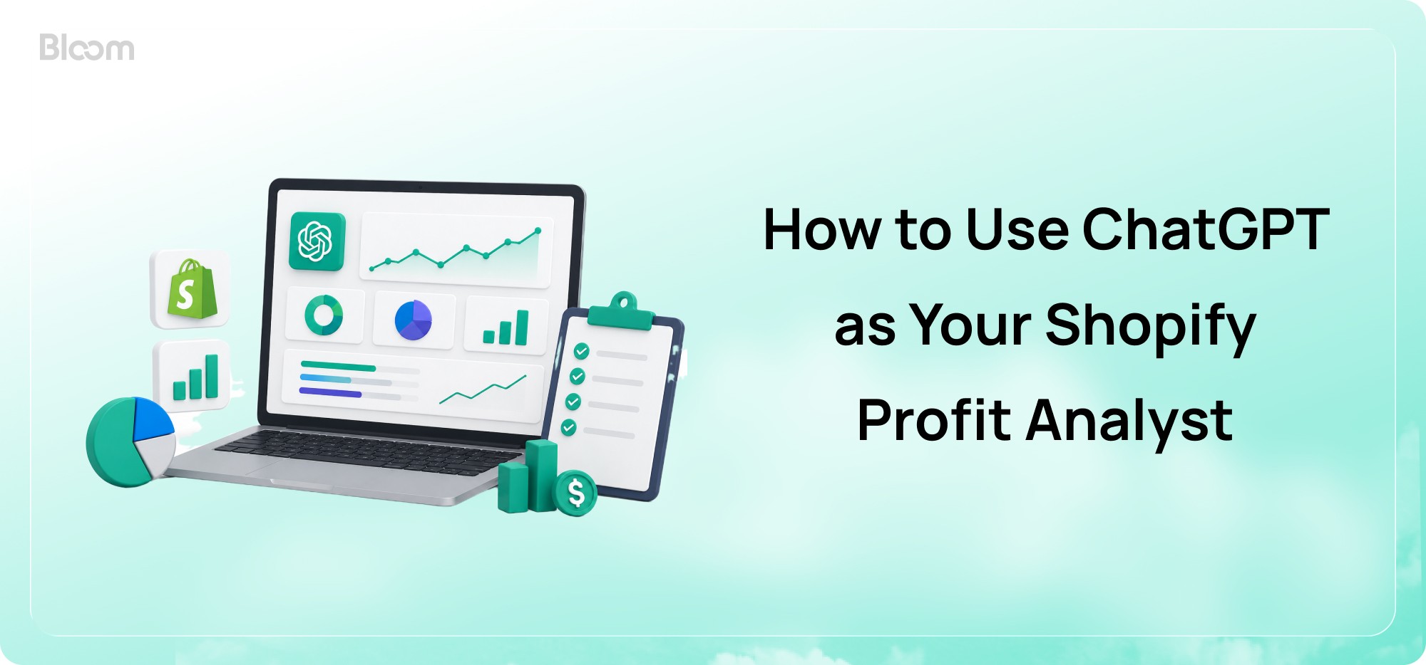 illustration showing use Chat GPT as shopify Analyst