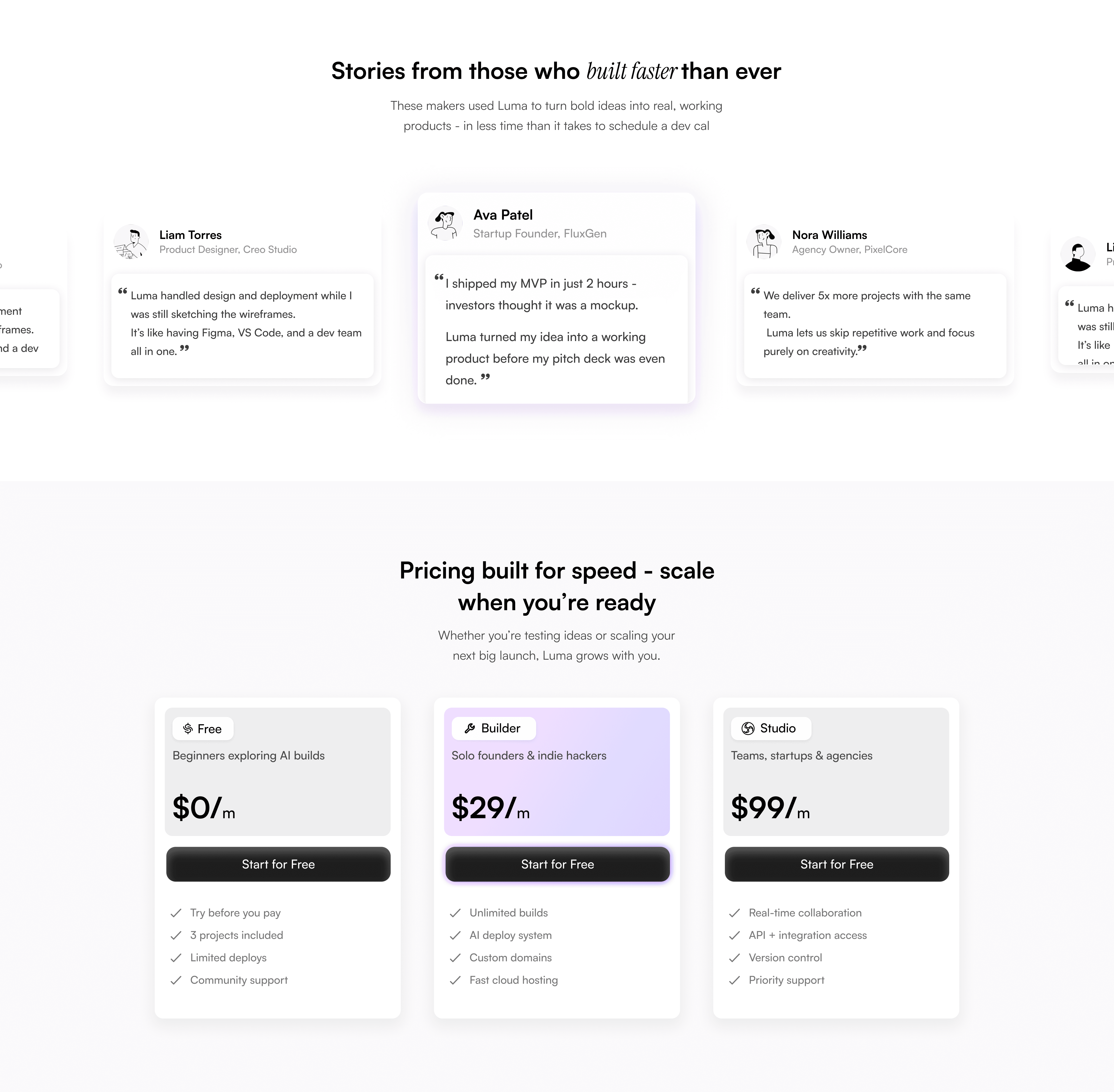 Aether Studio Phone UI