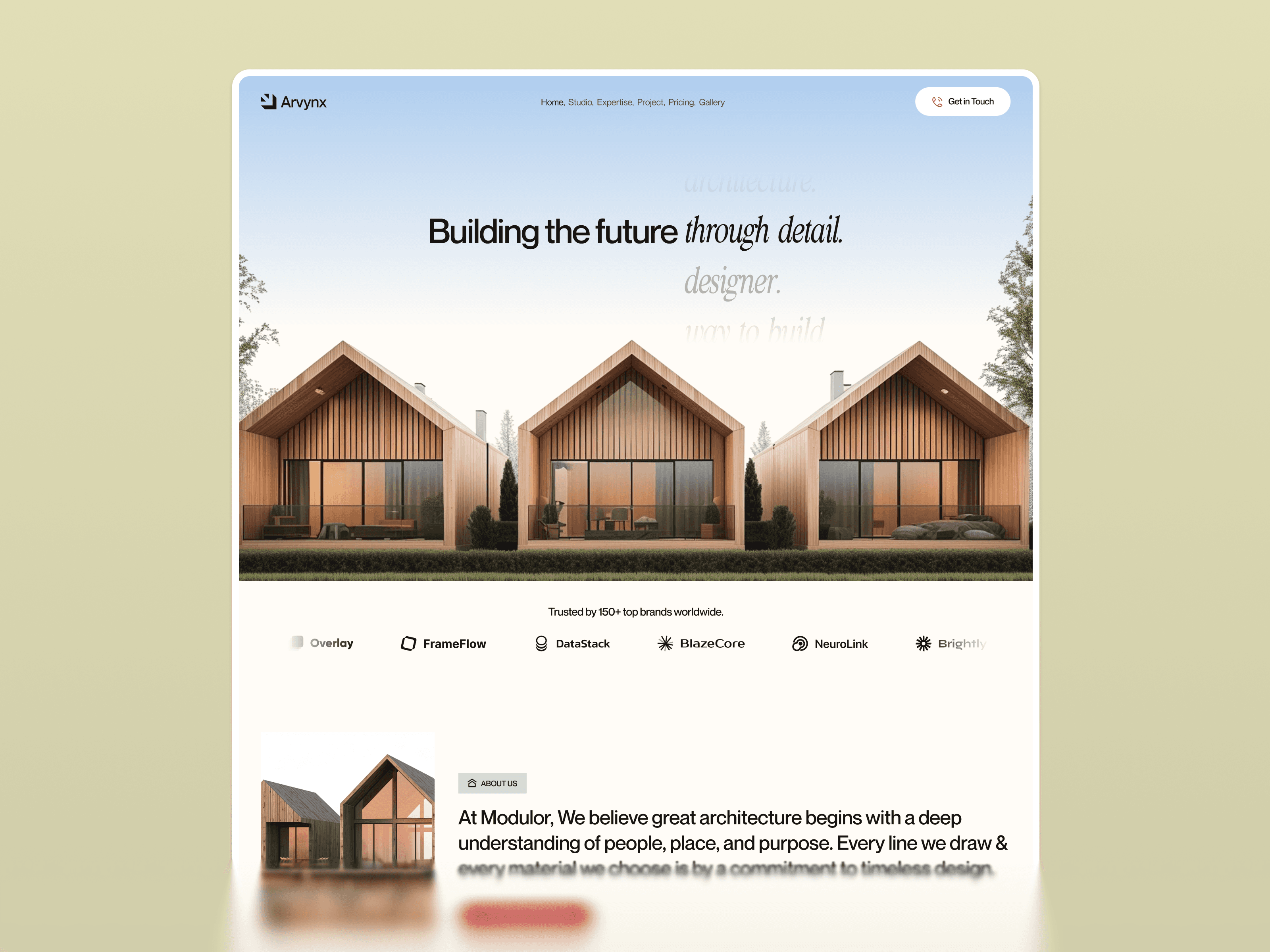 webflow architect agency template