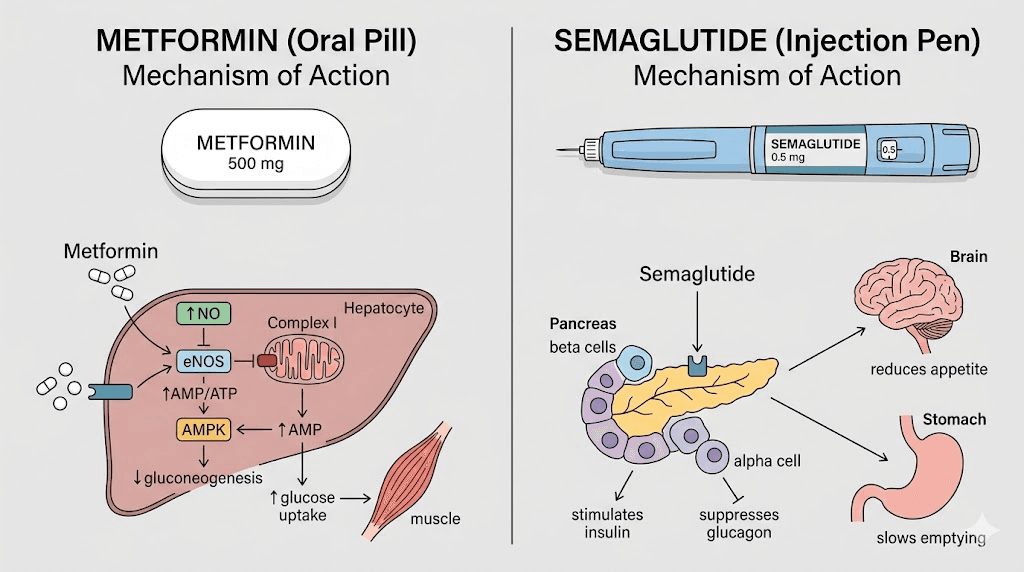 Metformin and semaglutide combination therapy comparison