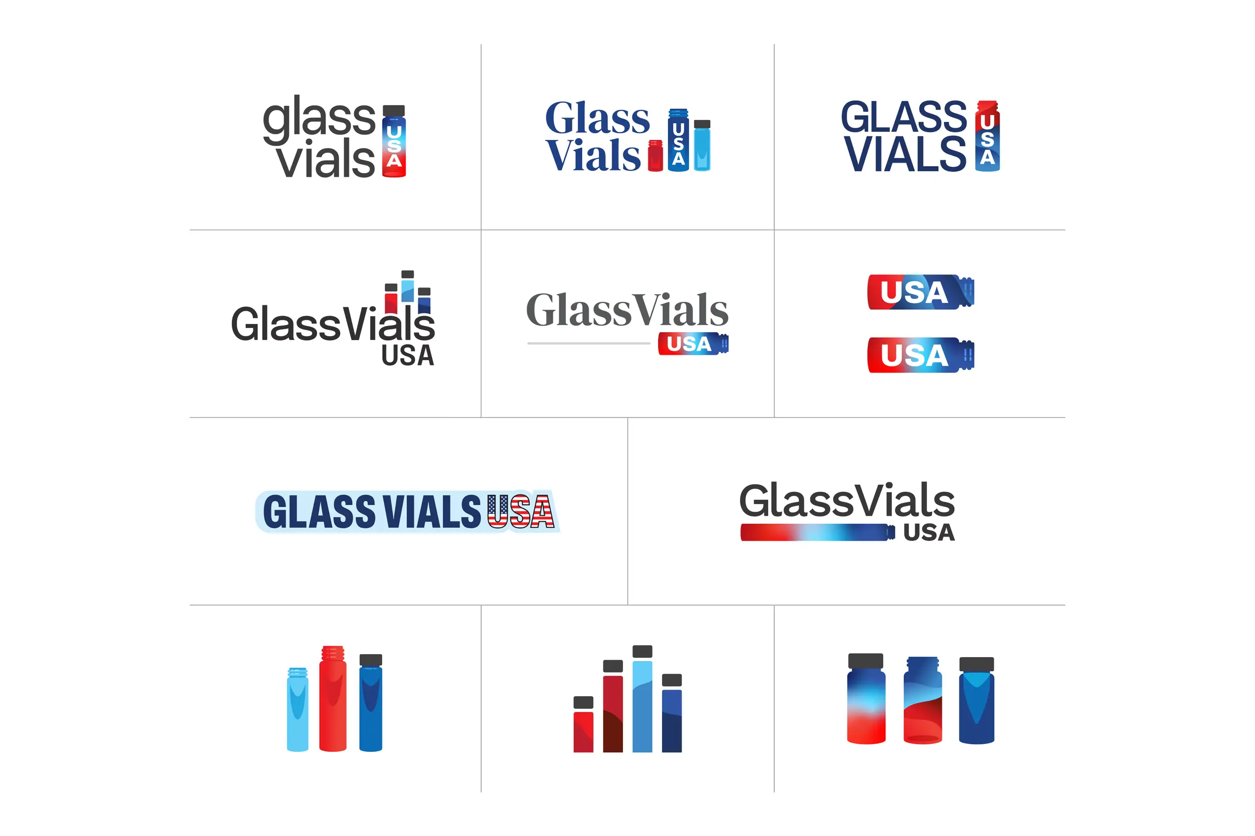Glass Vials USA Branding
