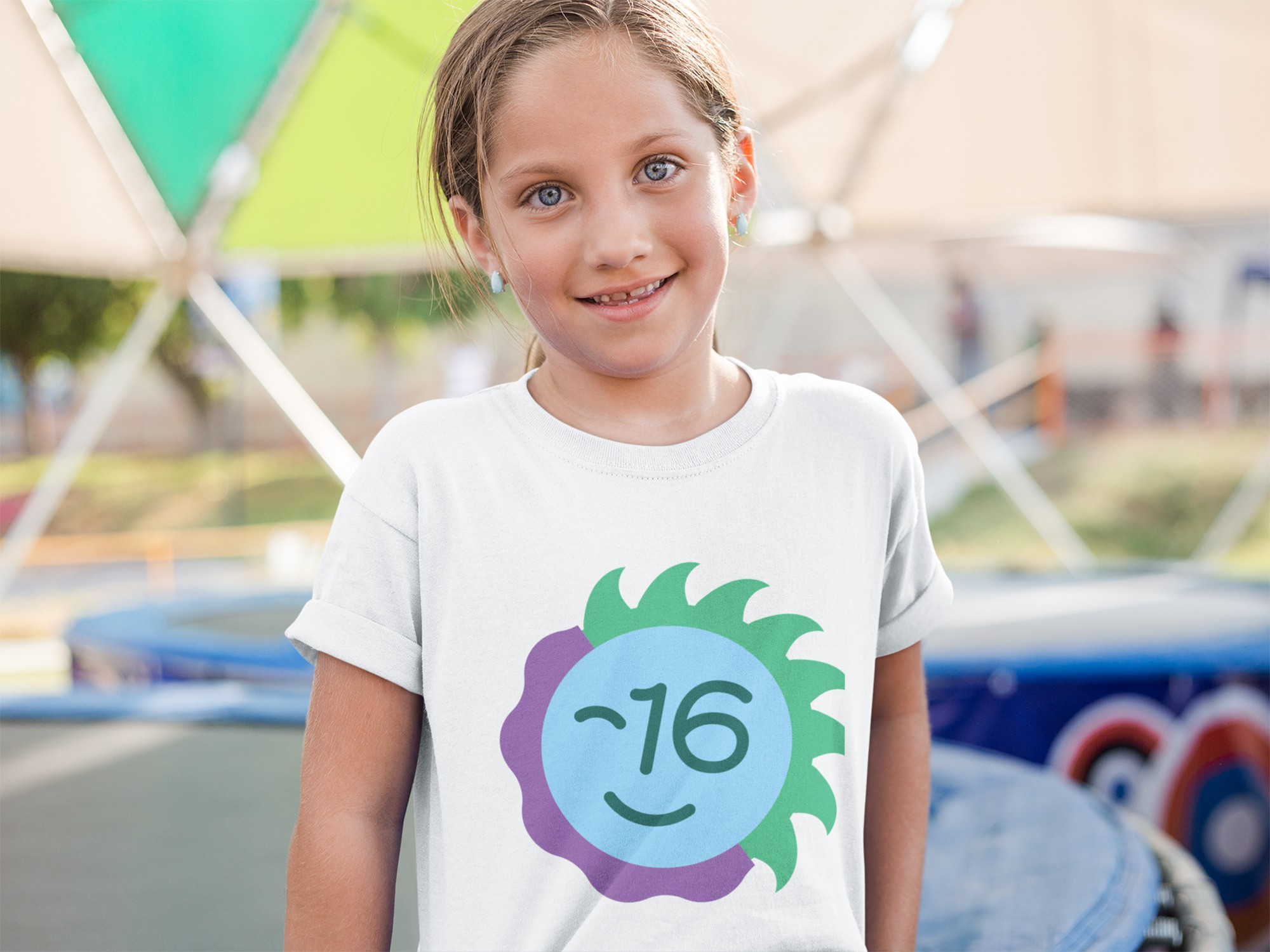 Grafisch ontwerp Basisschool Park 16Hoven kind met t-shirt