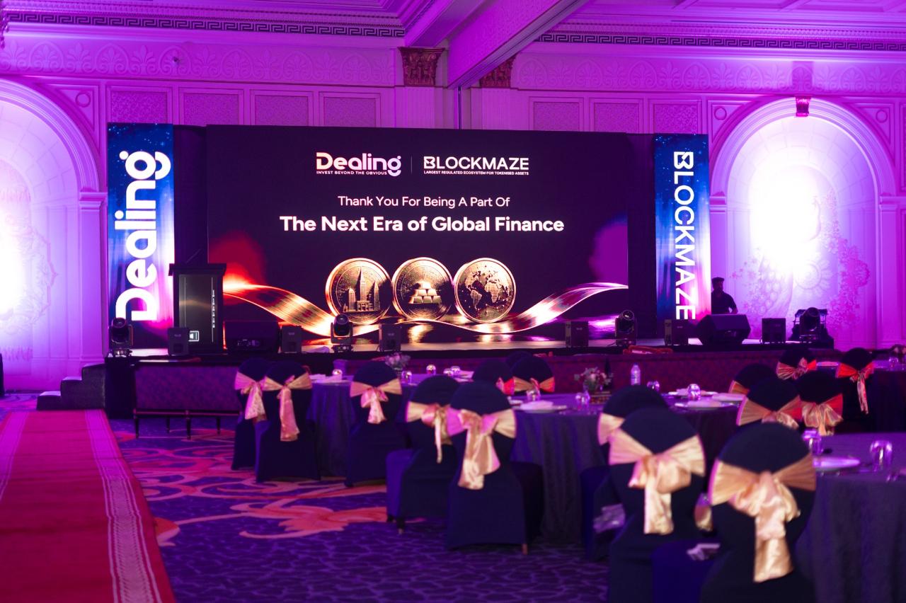 Dealing Middle East gala stage prepared for guests