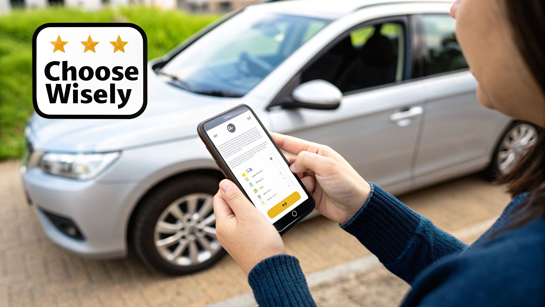 A certified technician discussing auto glass repair options with a customer.