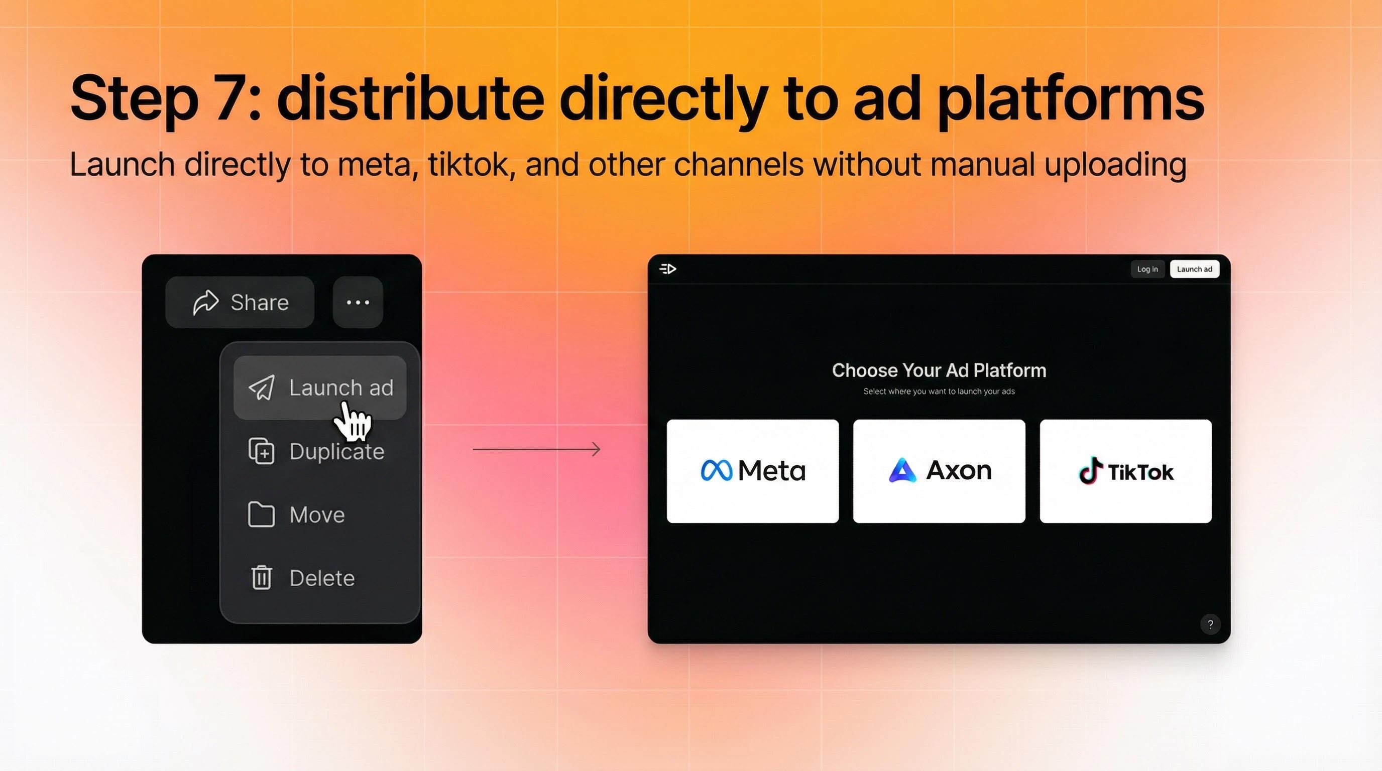 Step7: Distrtibute directly to ad platforms