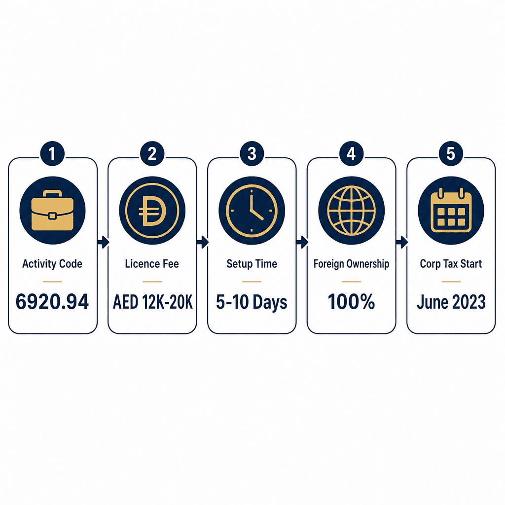 Infographic: How to Get a Auditing Of Accounts Business License in Dubai