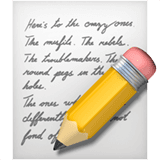 paper with yellow pencil emoji