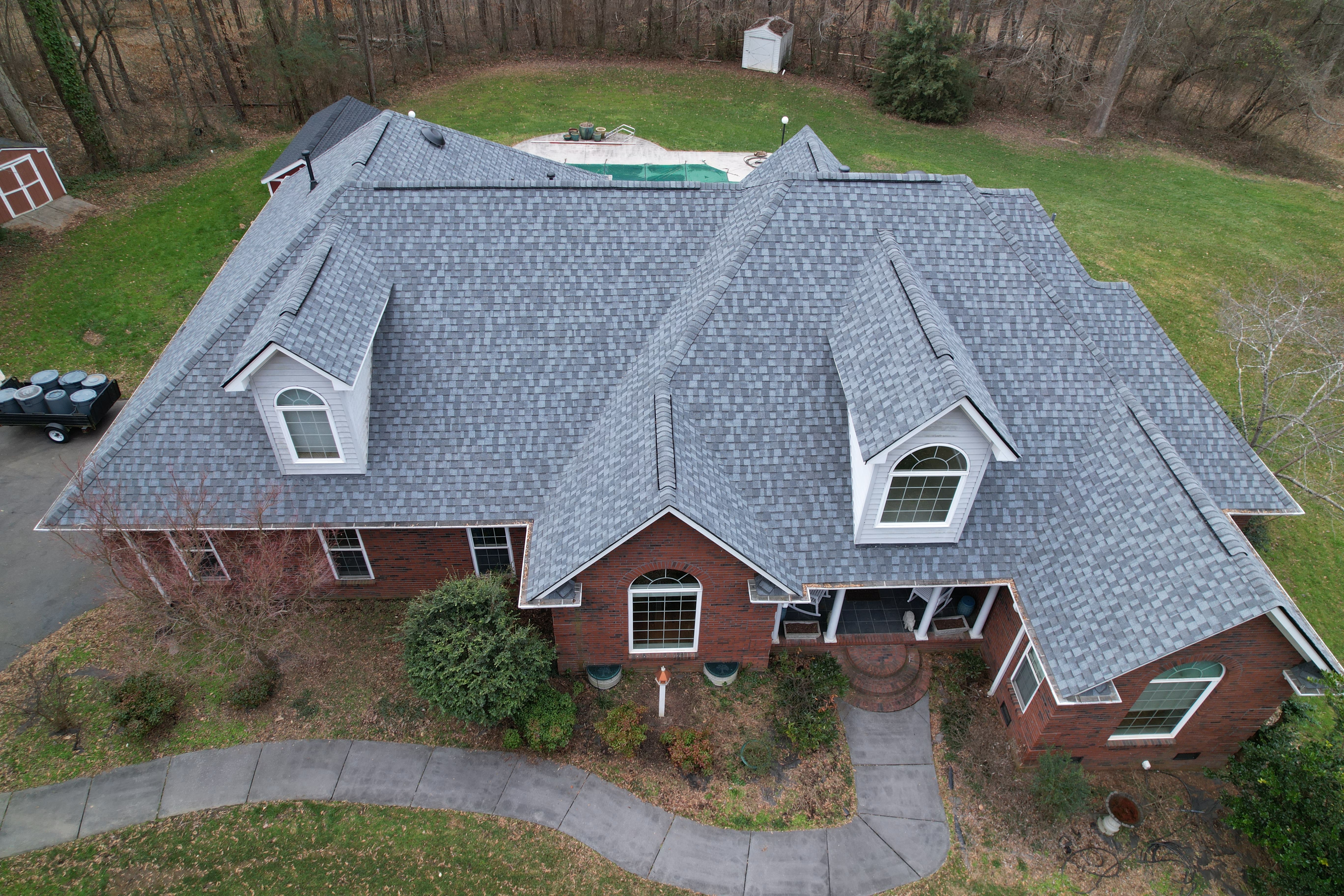 Roofing photo from top