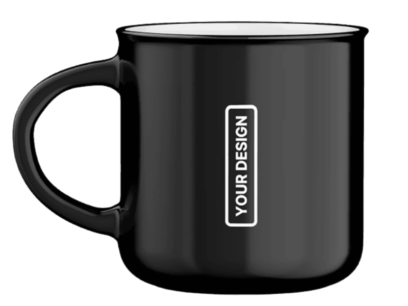 Ceramic vintage mug for work from home desk