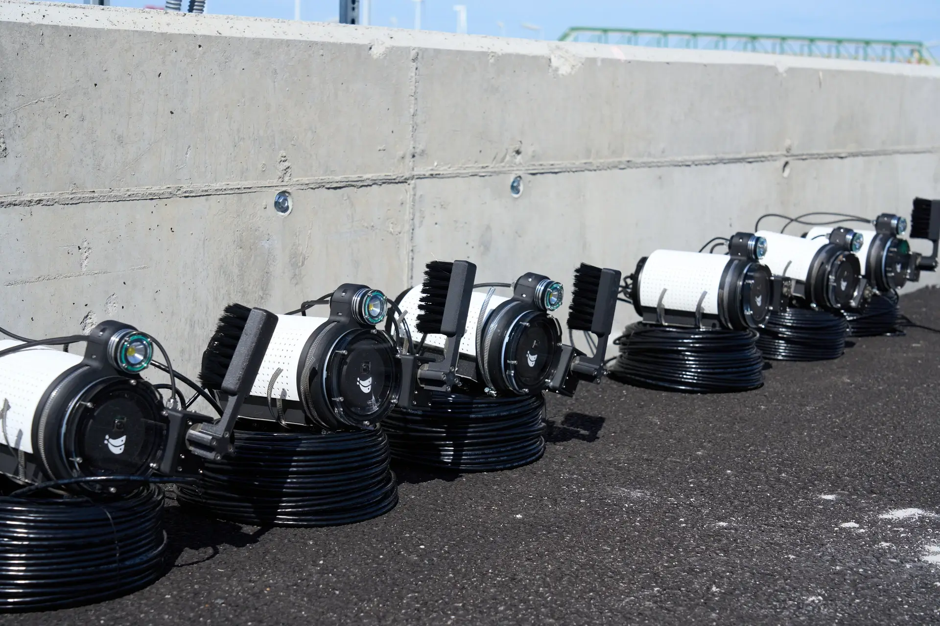 AnemoLive cameras with cables prepared for deployment at Bilboa port