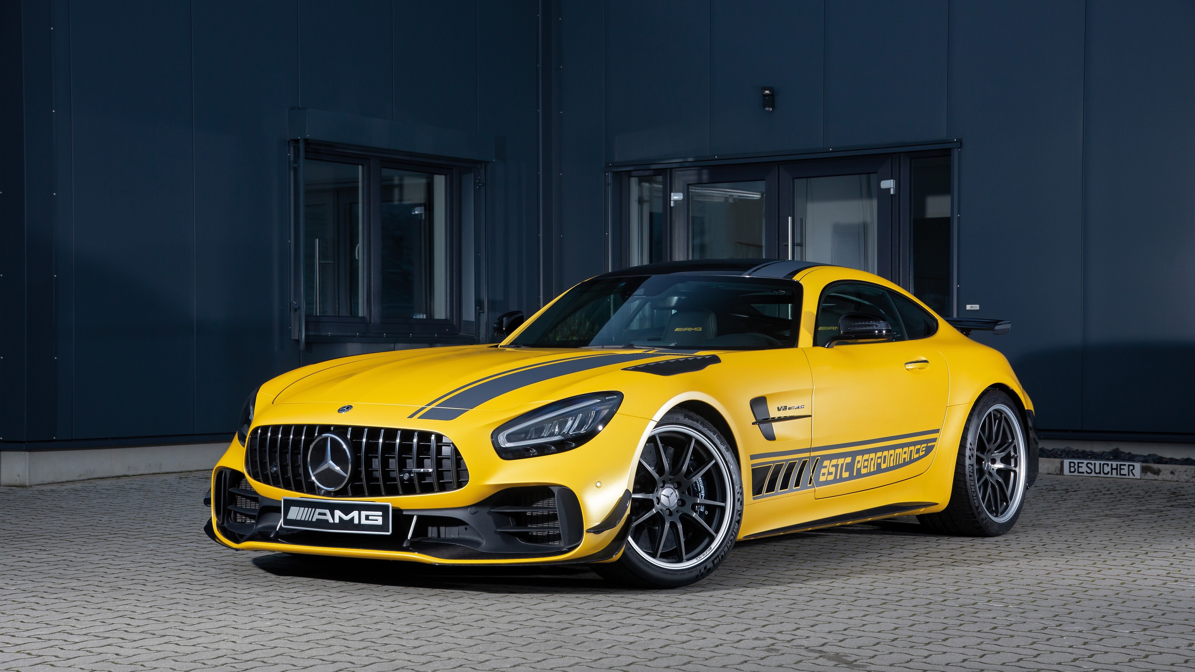 yellow sports car
