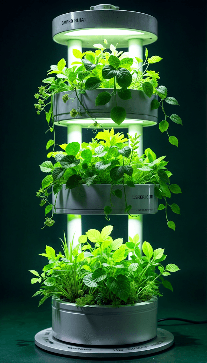 Plants in stacked object