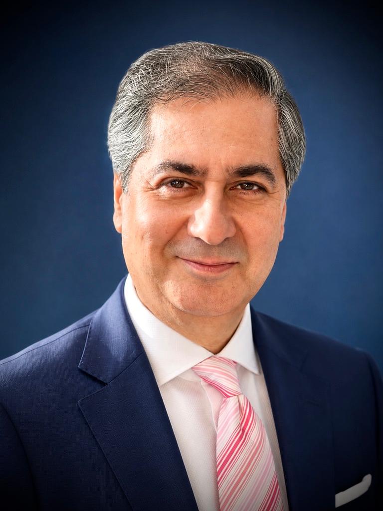 portrait image in a suit, close up