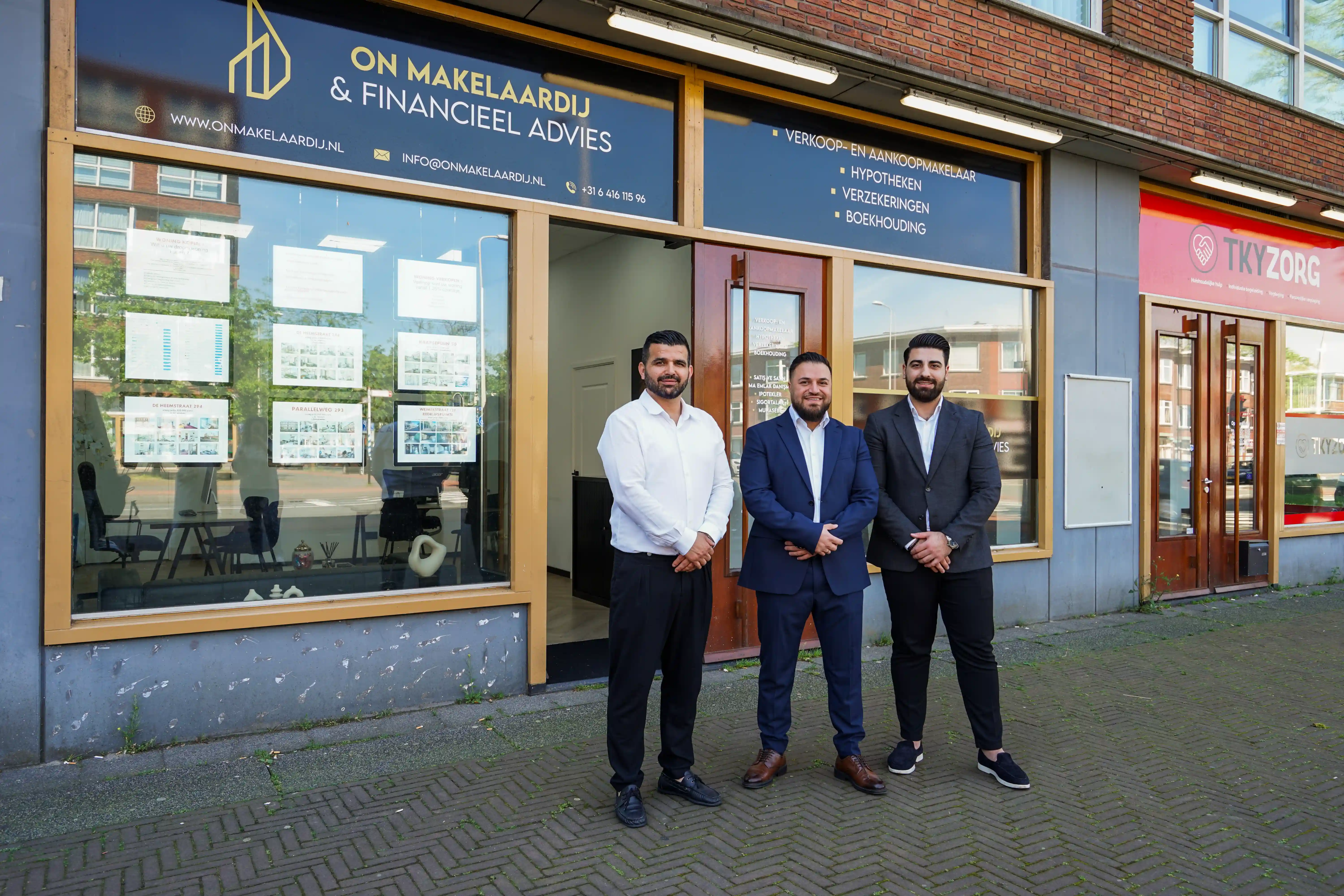 Team ON Makelaardij & Financieel Advies voor kantoor aan de Kempstraat Den Haag