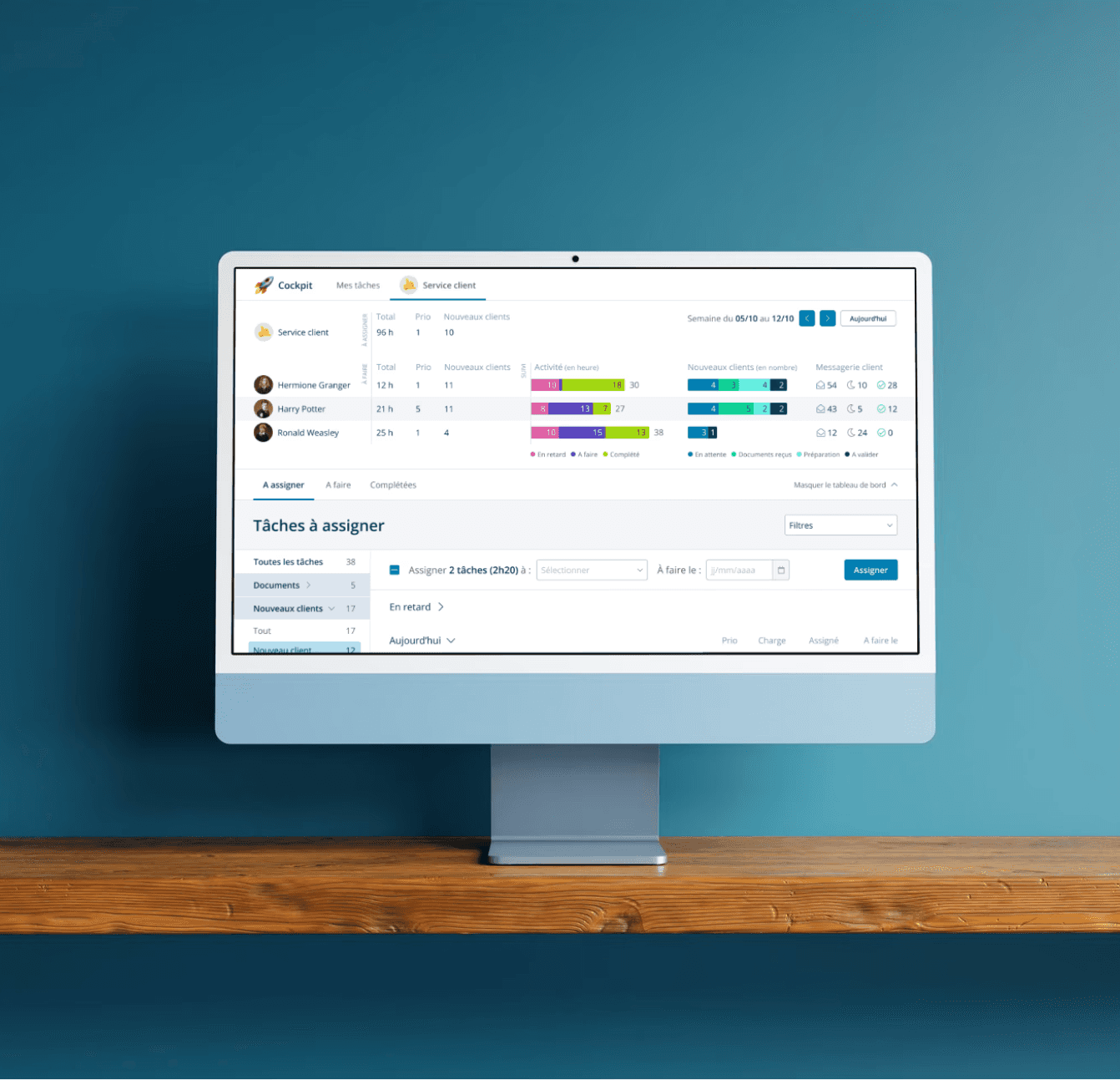 Projet de refonte UX d'un logiciel de gestion du travail et d'équipe
