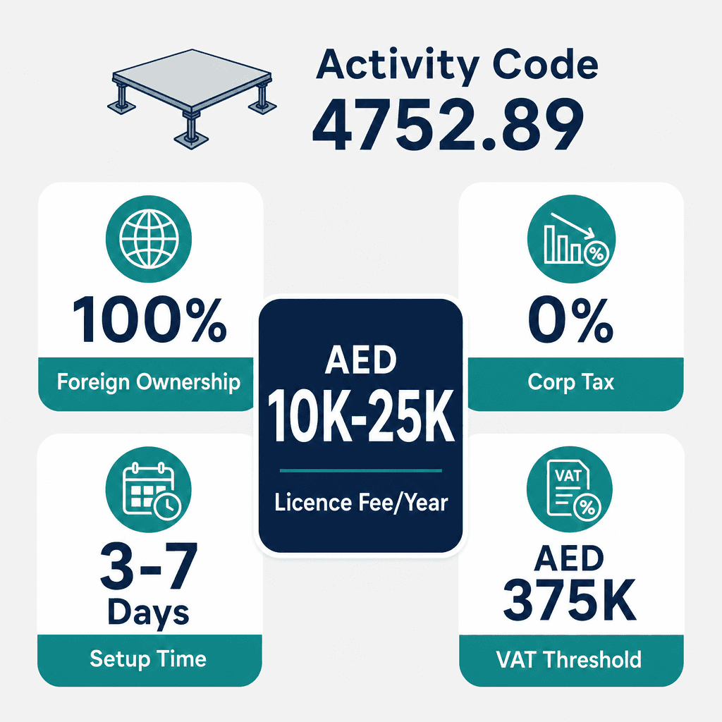 Infographic: Raised Access Computer Floors Trading License in Dubai