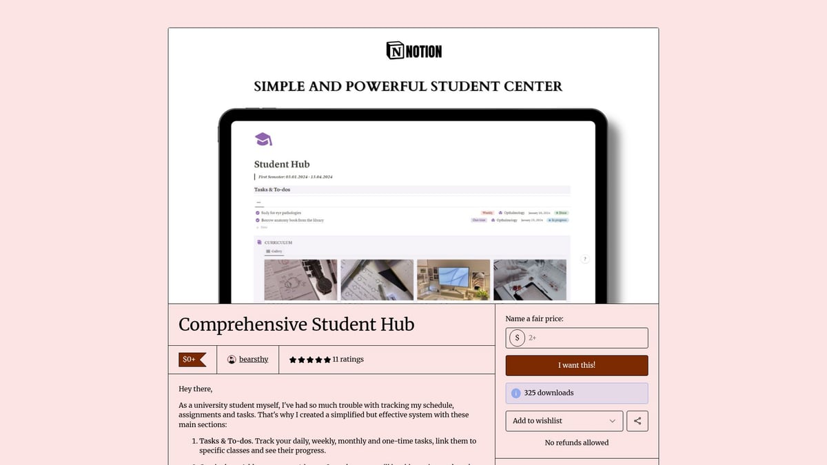 Top 10 Notion Templates for Students to Boost Productivity 2026 - Comprehensive Notion Student Hub