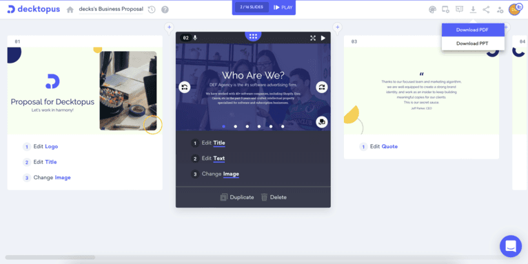 Proposal creator software