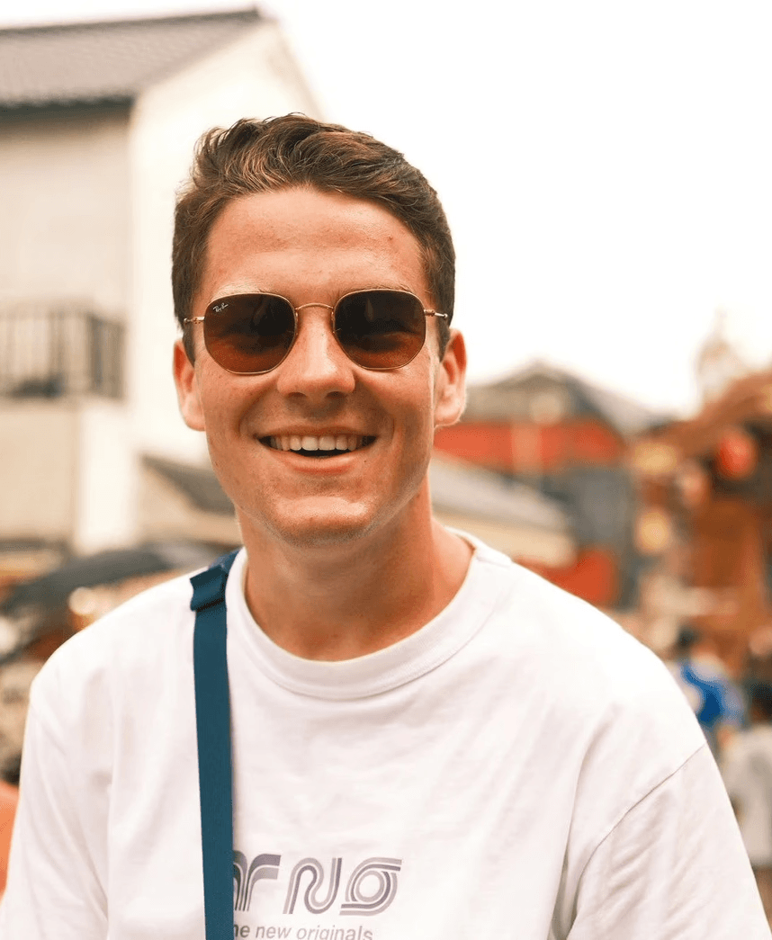 Portrait of portfolio creator – back view