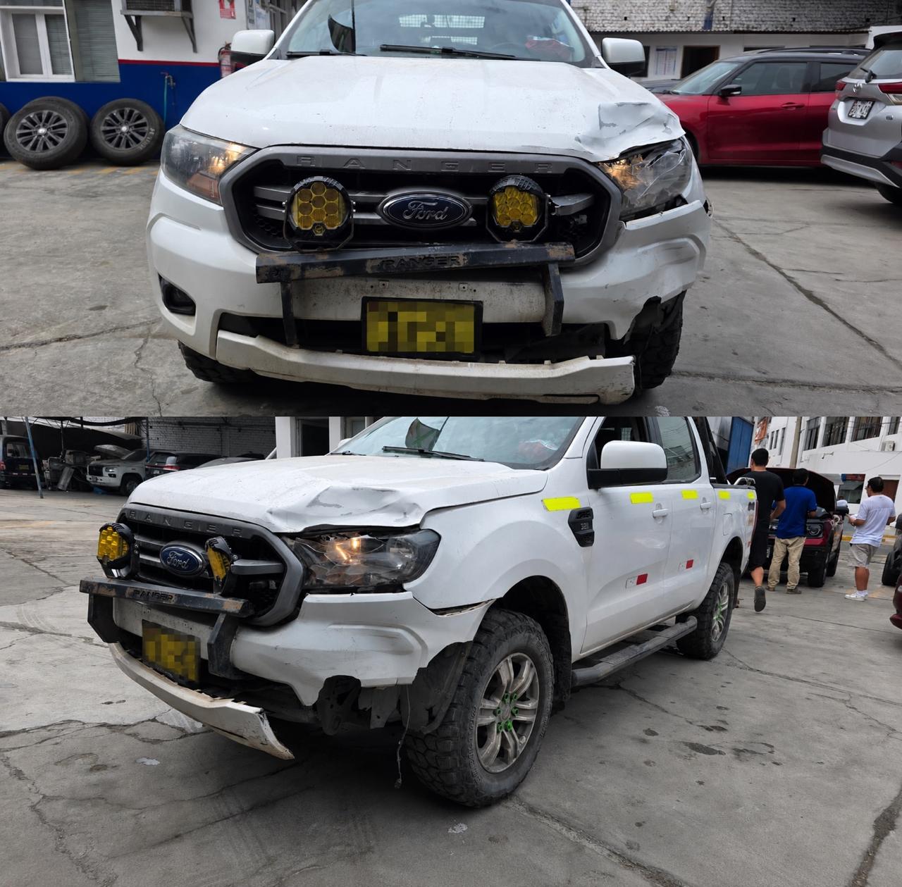 Ford Ranger antes de la reparación en ANORSA