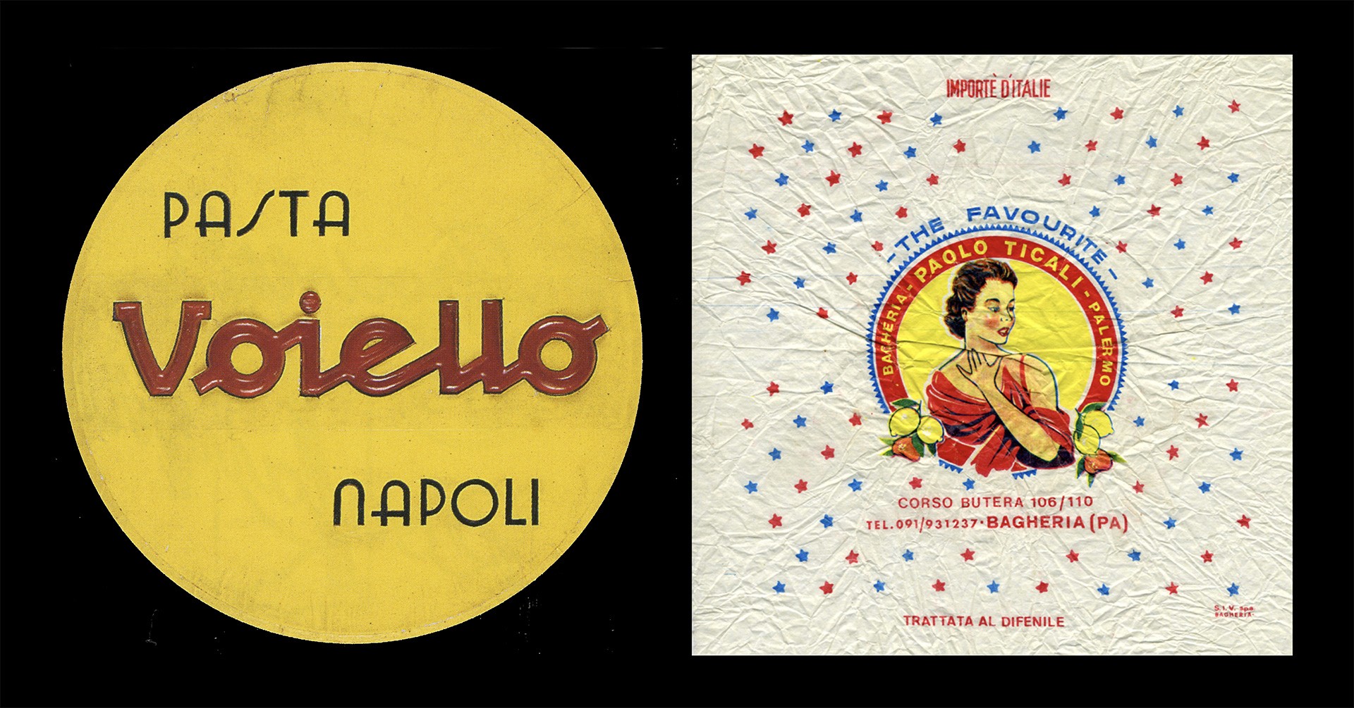 yellow circle with type and label